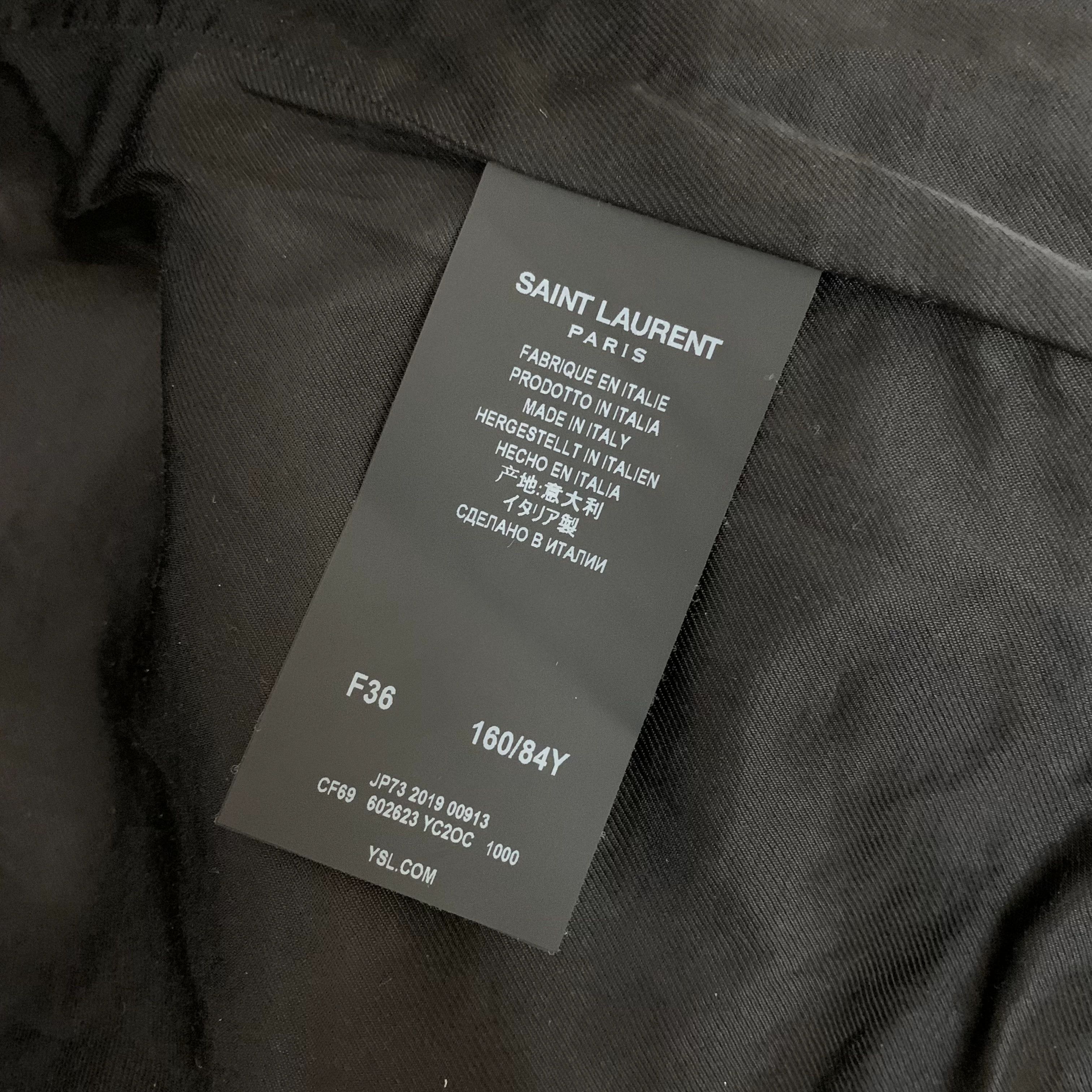 Saint Laurent Paris Saint Laurent Black Leather Jacket Size XXS / US 00 / IT 34 - 6 Thumbnail