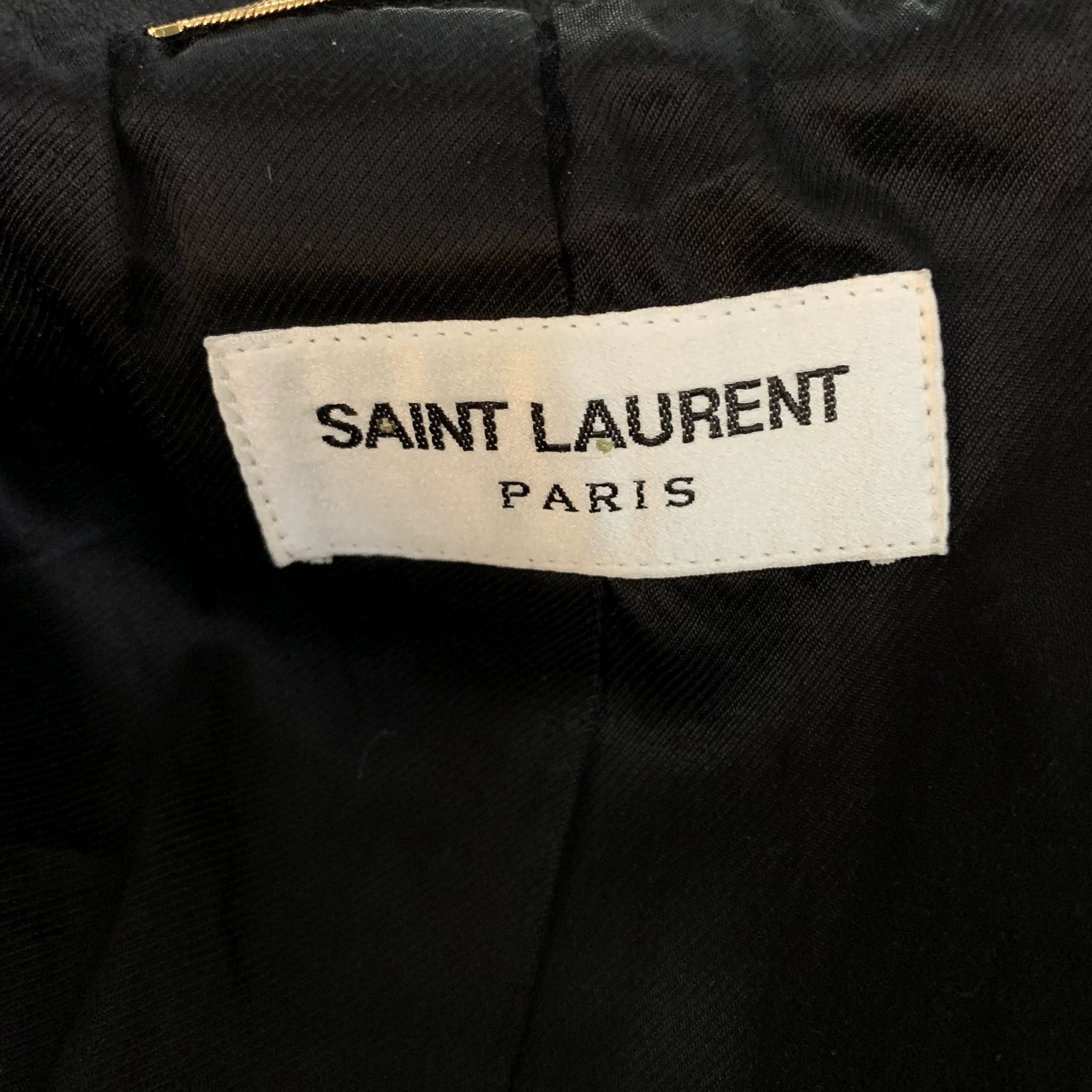 Saint Laurent Paris Saint Laurent Black Leather Jacket Size XXS / US 00 / IT 34 - 3 Thumbnail
