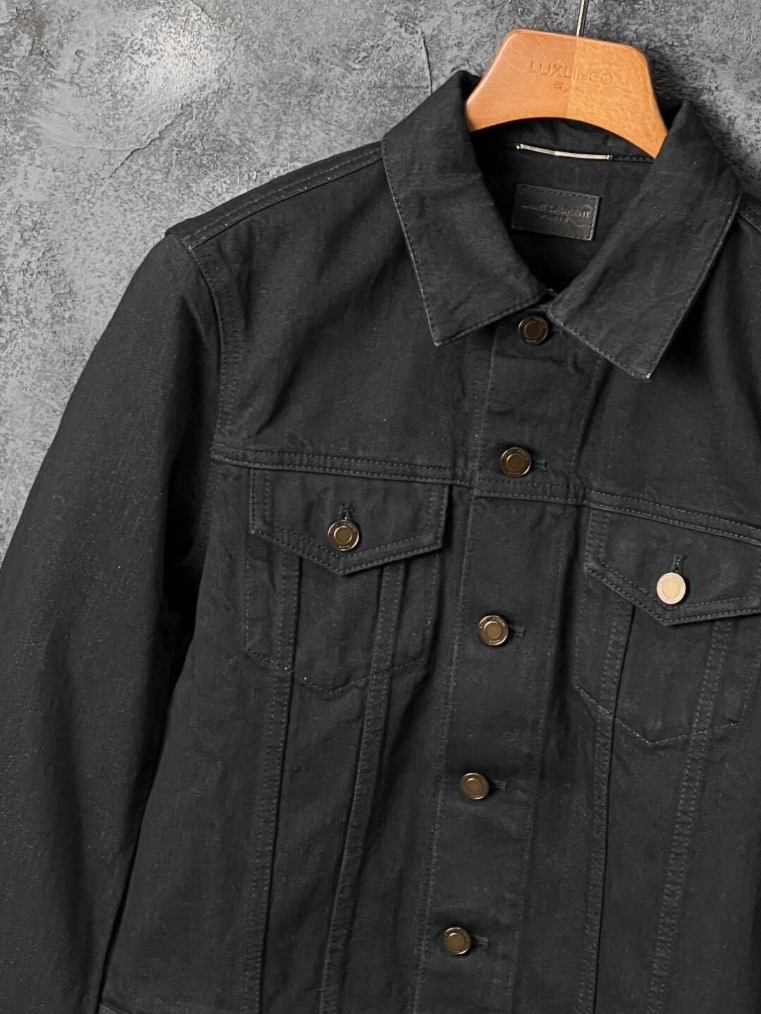 Saint Laurent Paris Saint Laurent Black Cotton Denim Jacket Size US S / EU 44-46 / 1 - 5 Thumbnail