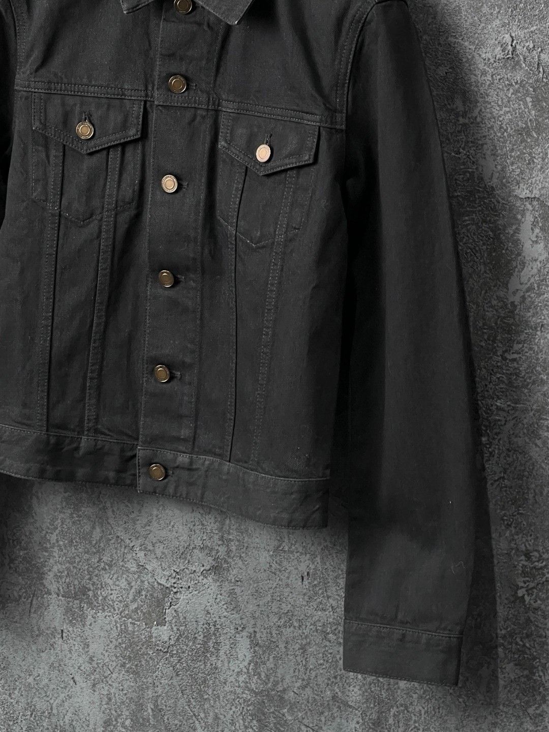 Saint Laurent Paris Saint Laurent Black Cotton Denim Jacket Size US S / EU 44-46 / 1 - 4 Thumbnail
