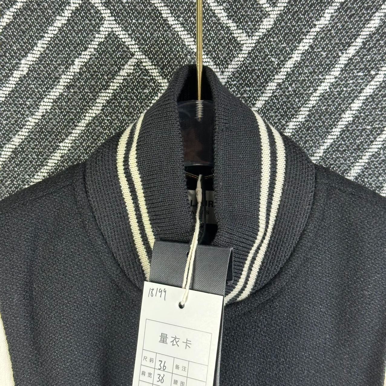 Saint Laurent Paris Saint Laurent Striped Baseball Jacket Size XS / US 0-2 / IT 36-38 - 5 Thumbnail
