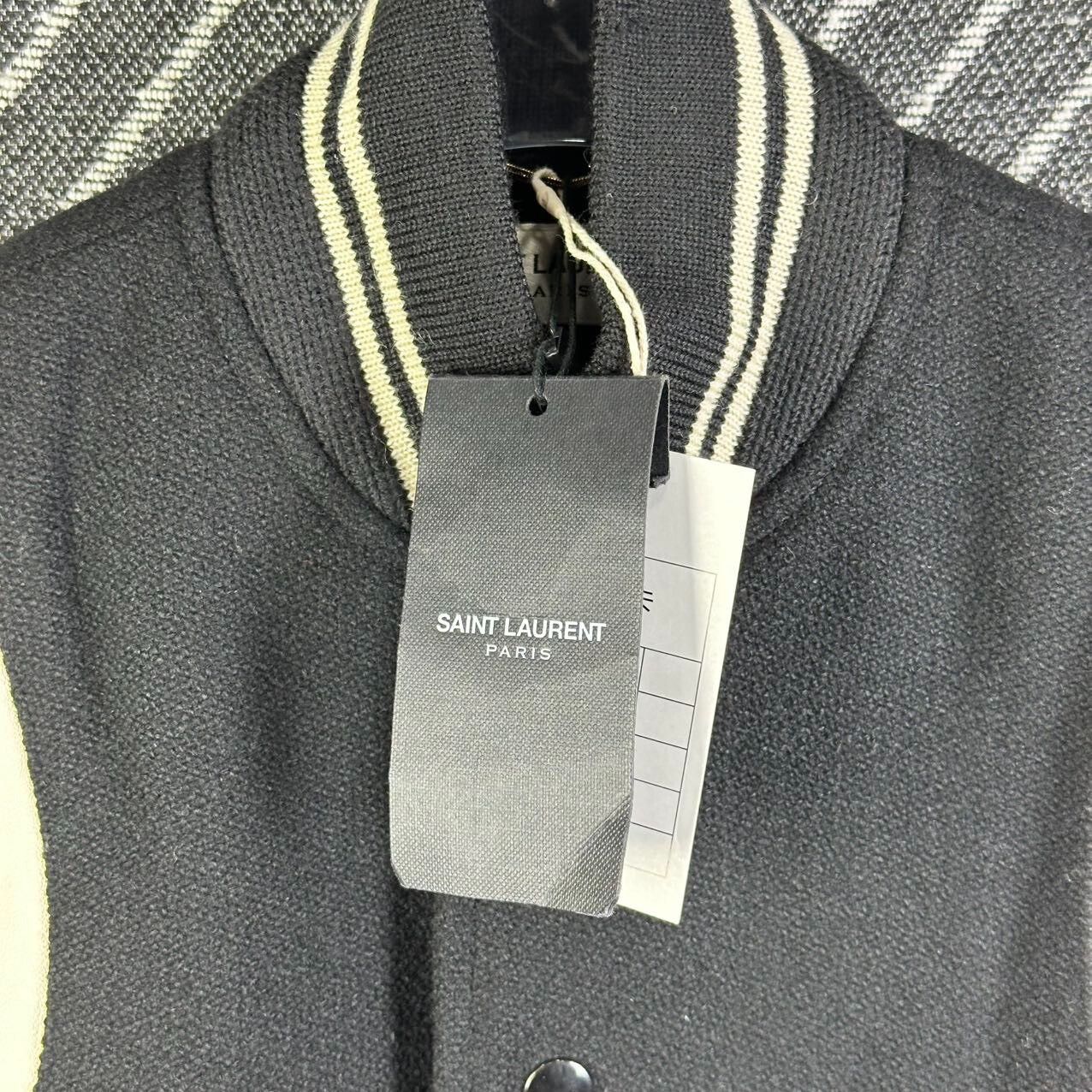 Saint Laurent Paris Saint Laurent Striped Baseball Jacket Size XS / US 0-2 / IT 36-38 - 4 Thumbnail