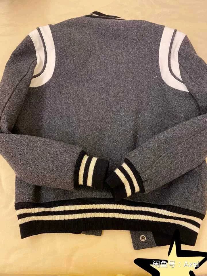 Saint Laurent Paris Saint Laurent Gray Baseball Jacket Size US XS / EU 42 / 0 - 2 Thumbnail