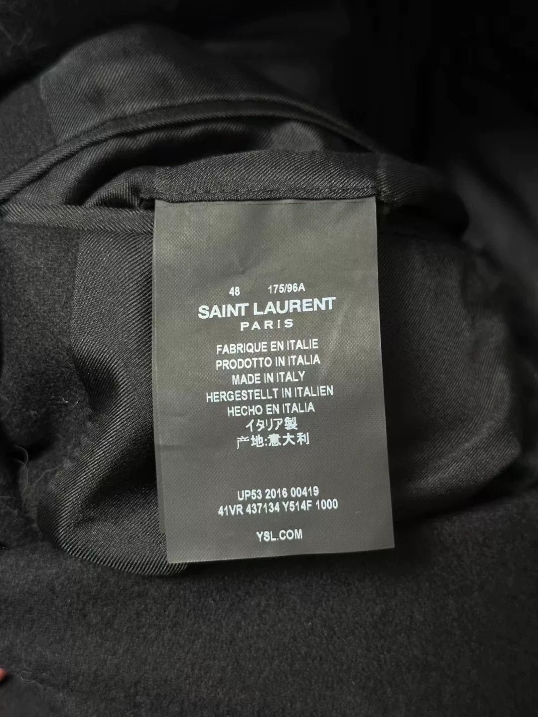 Saint Laurent Paris Saint Laurent Black Red Trim Blazer Size US M / EU 48-50 / 2 - 4 Thumbnail