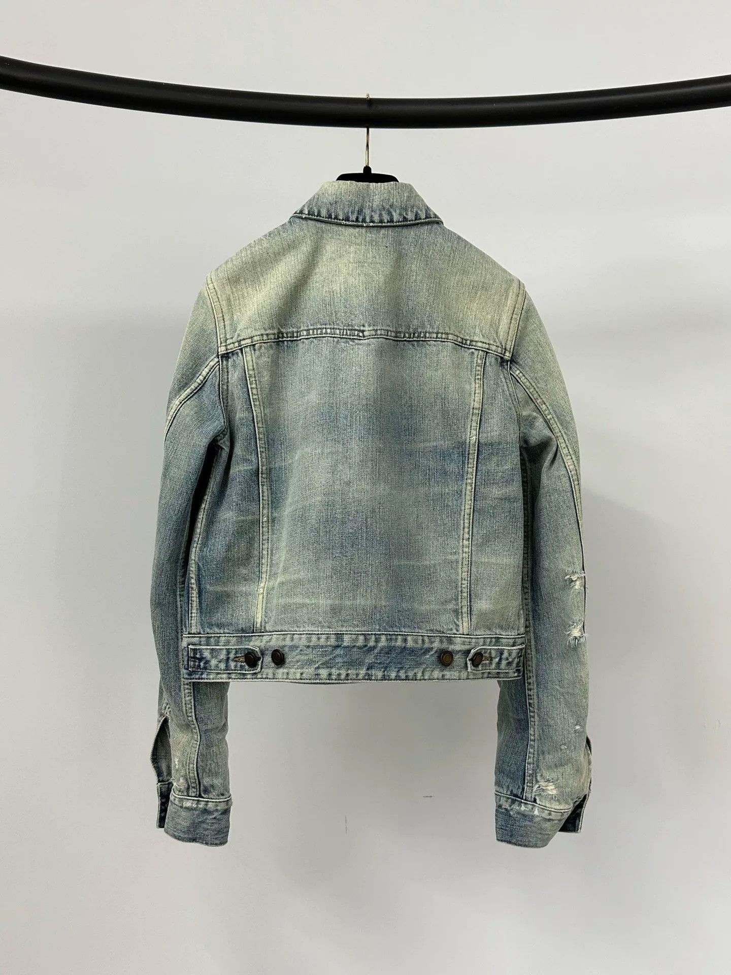 Saint Laurent Paris Saint Laurent Light Blue Denim Jacket Size M / US 6-8 / IT 42-44 - 2 Thumbnail