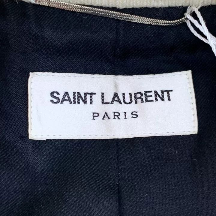 Saint Laurent Paris YSL Beige Striped Wool Jacket Size US S / EU 44-46 / 1 - 5 Thumbnail