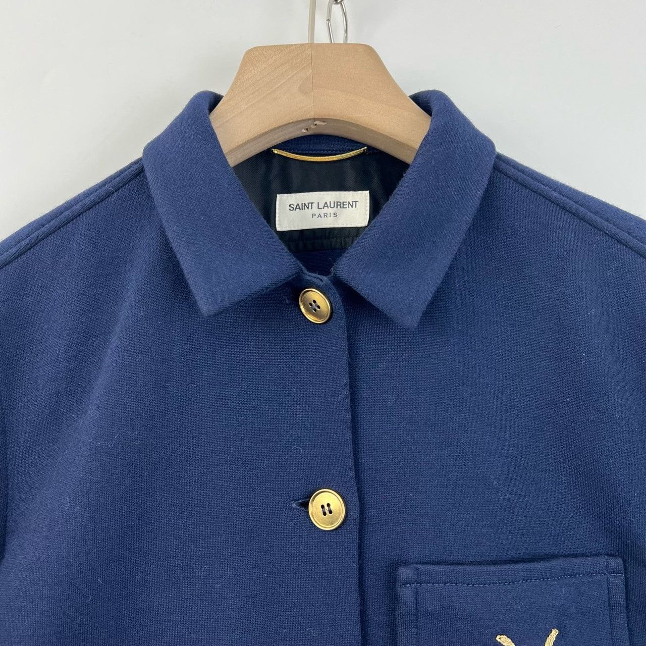 Saint Laurent Paris Saint Laurent Blue YSL Embroidery Jacket Size US M / EU 48-50 / 2 - 4 Thumbnail