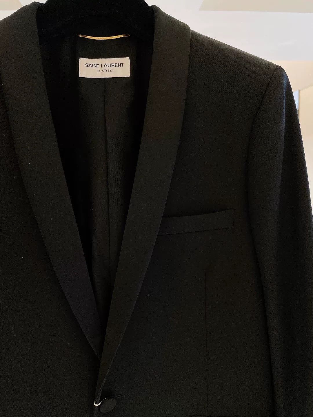 Saint Laurent Paris Saint Laurent Black Shawl Collar Blazer Size US M / EU 48-50 / 2 - 3 Thumbnail