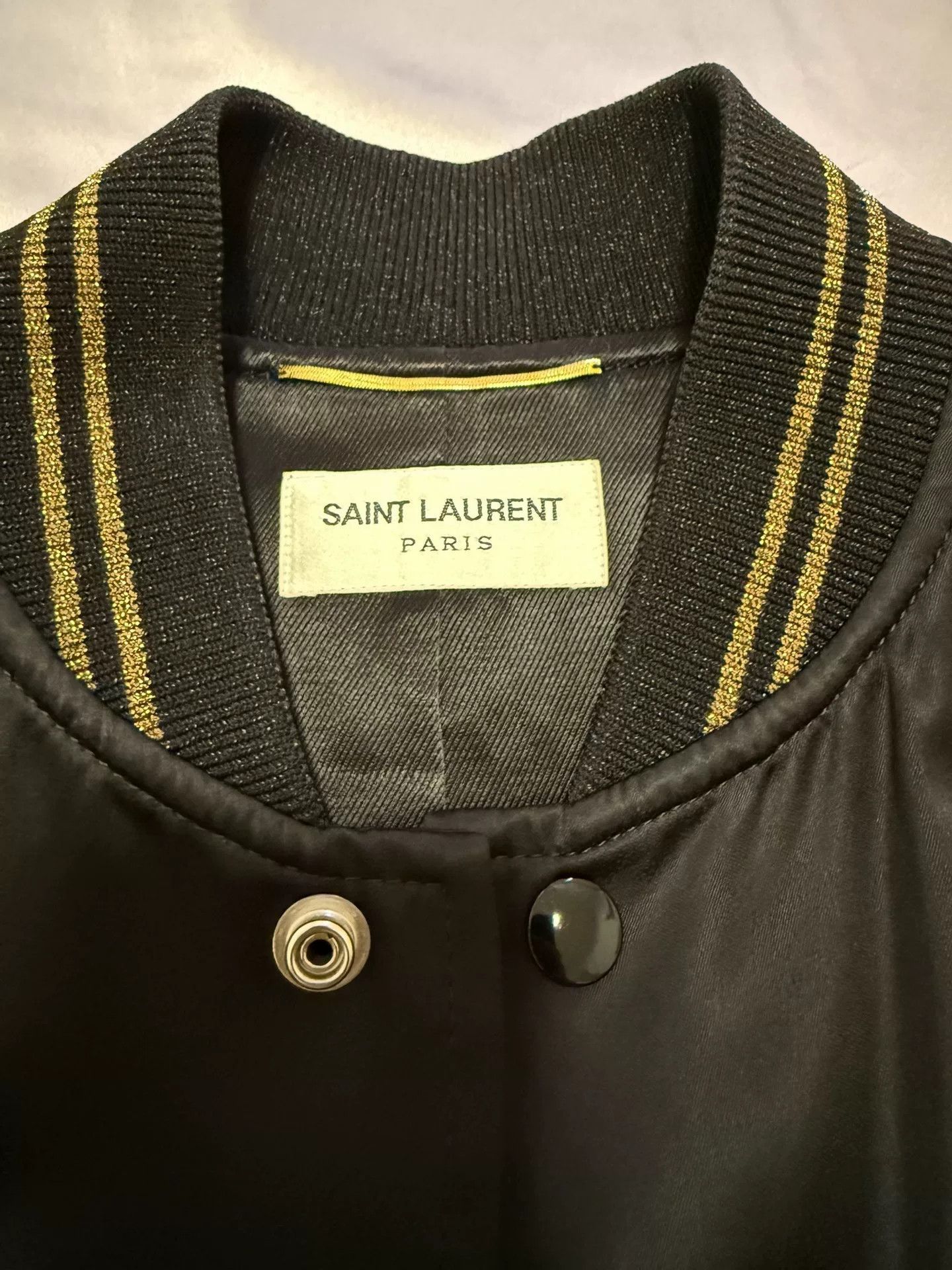 Saint Laurent Paris Saint Laurent Black Bomber Jacket Size XS / US 0-2 / IT 36-38 - 6 Thumbnail