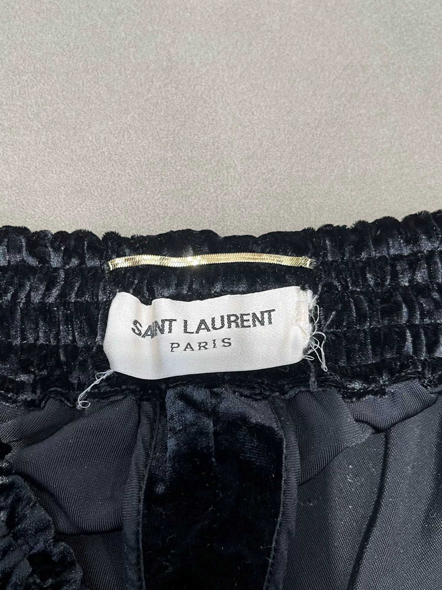 Saint Laurent Paris SAINT LAURENT Elastic Waist Wide-Leg Pants Size 36" / US 14 / IT 50 - 3 Thumbnail