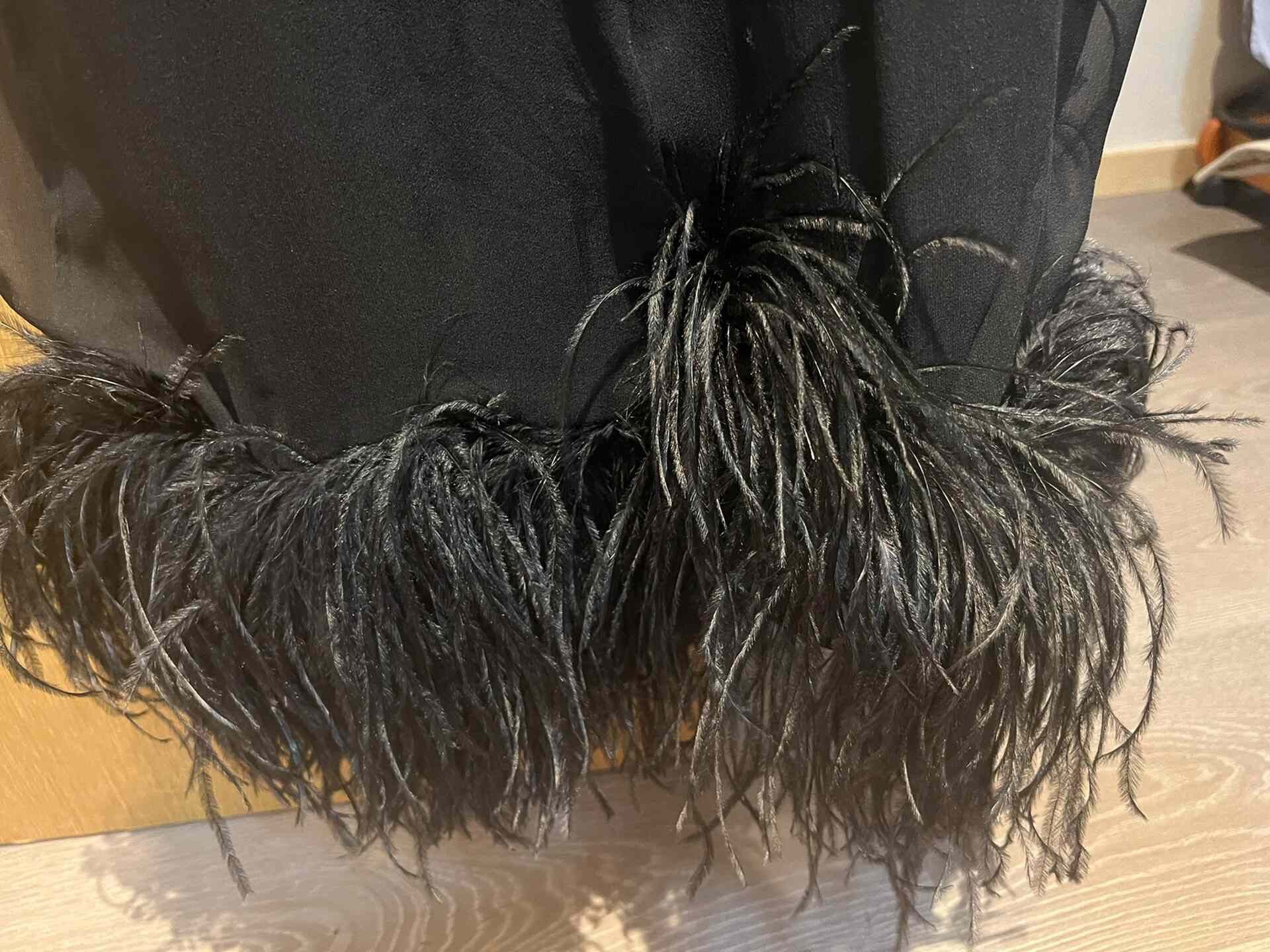 Saint Laurent Paris SAINT LAURENT Ostrich Feather Strapless Dress Size XS / US 0-2 / IT 36-38 - 3 Thumbnail