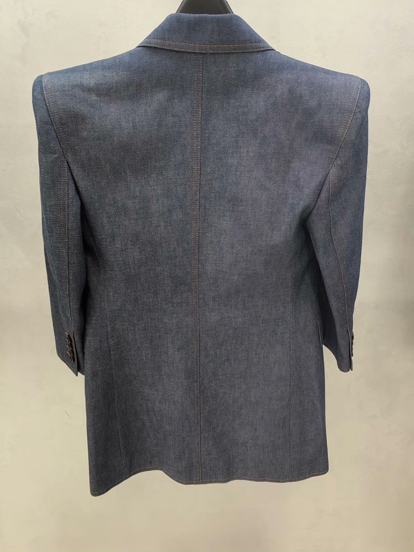 Saint Laurent Paris Saint Laurent Blue Denim Blazer Size XXS / US 00 / IT 34 - 2 Thumbnail