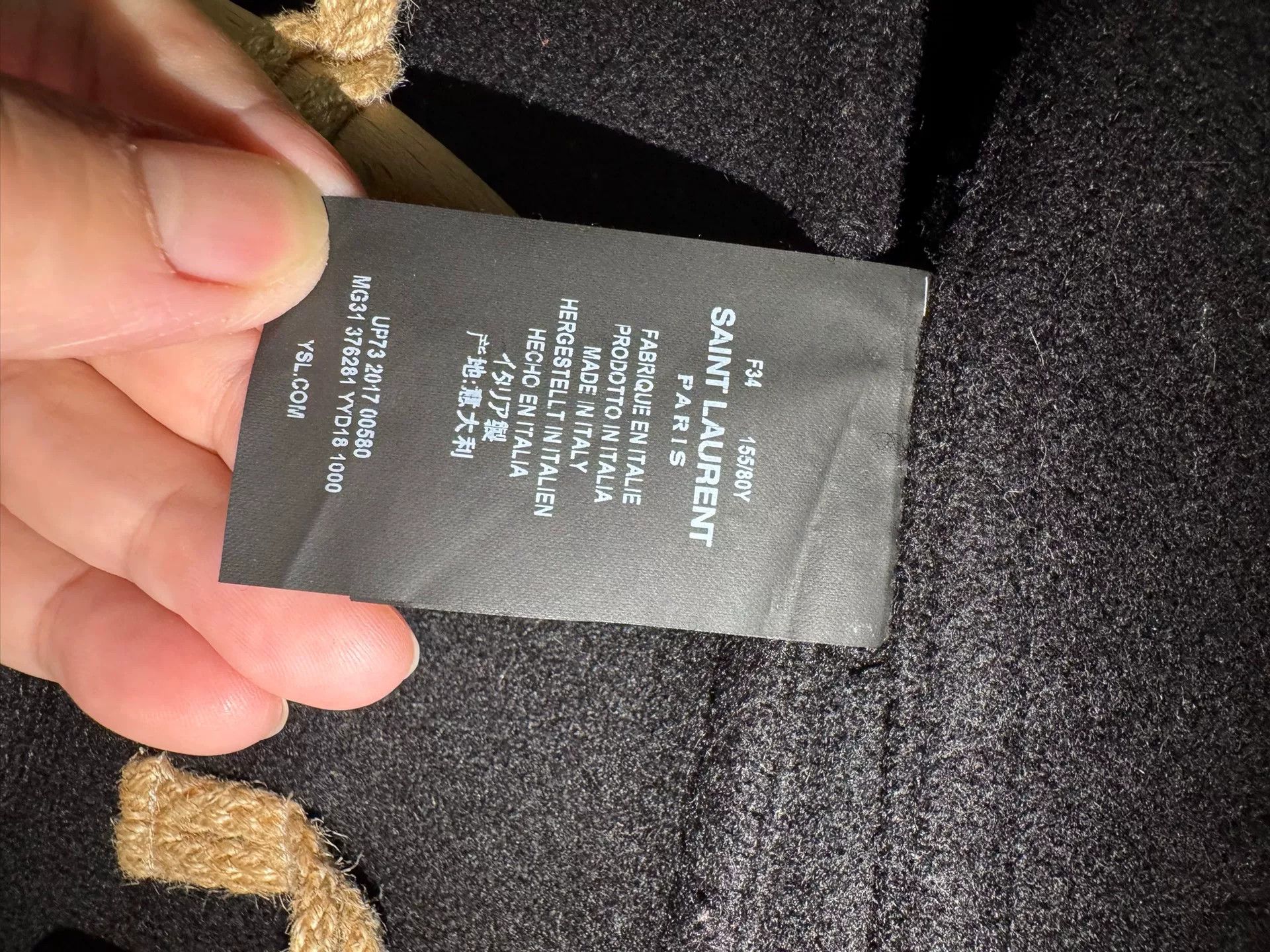 Saint Laurent Paris YSL Saint Laurent Black Wool Coat Size XXS / US 00 / IT 34 - 8 Thumbnail