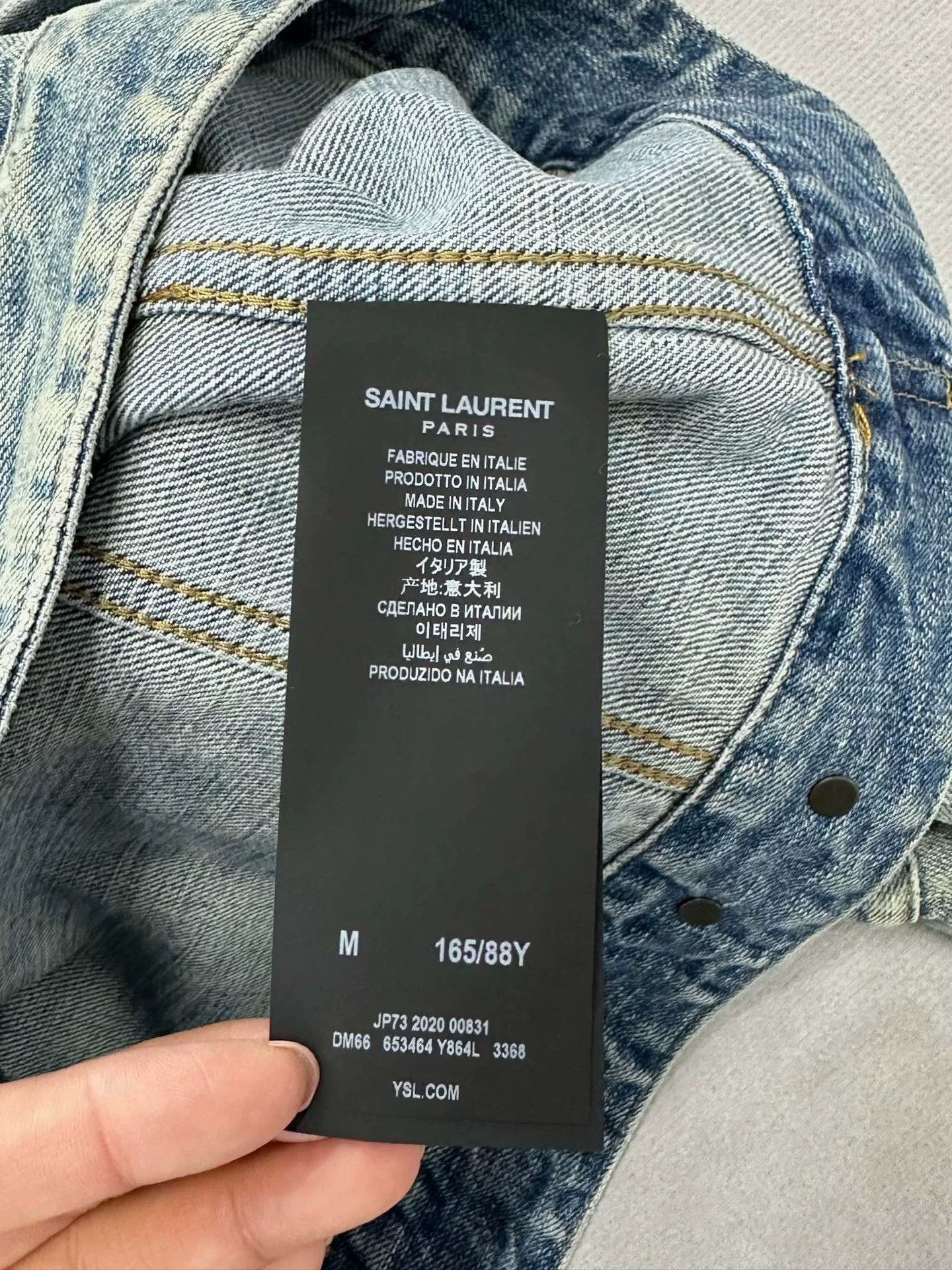Saint Laurent Paris Saint Laurent Distressed Denim Jacket Size M / US 6-8 / IT 42-44 - 5 Thumbnail