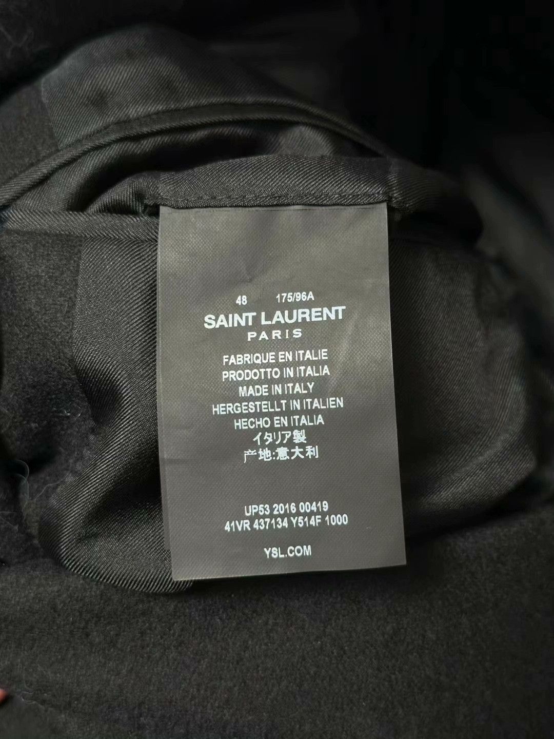Saint Laurent Paris Saint Laurent Black Red Trim Blazer Size US M / EU 48-50 / 2 - 4 Thumbnail