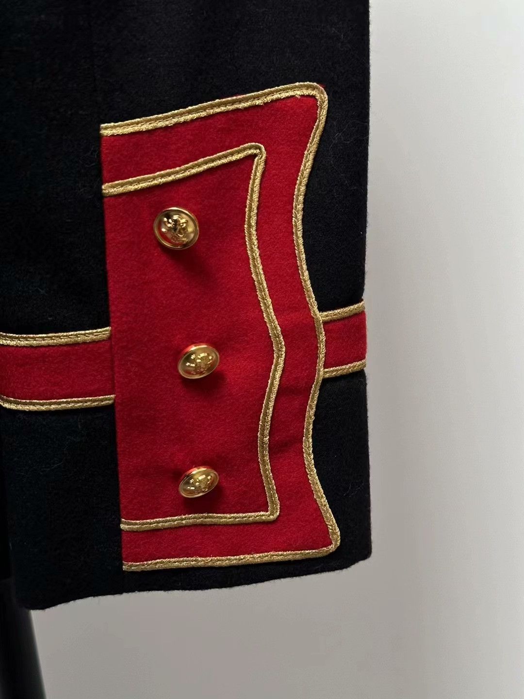 Saint Laurent Paris Saint Laurent Black Red Trim Blazer Size US M / EU 48-50 / 2 - 5 Thumbnail