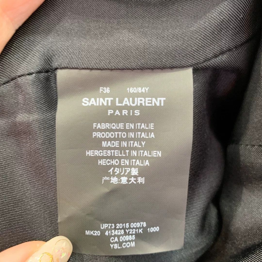 Saint Laurent Paris Saint Laurent Black Court-Style Coat 36 Size XS / US 0-2 / IT 36-38 - 4 Thumbnail