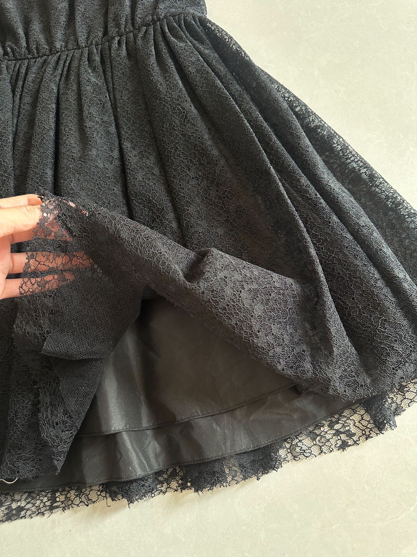 Saint Laurent Paris Saint Laurent Black Lace Beaded Collar Dress Size S / US 4 / IT 40 - 3 Thumbnail