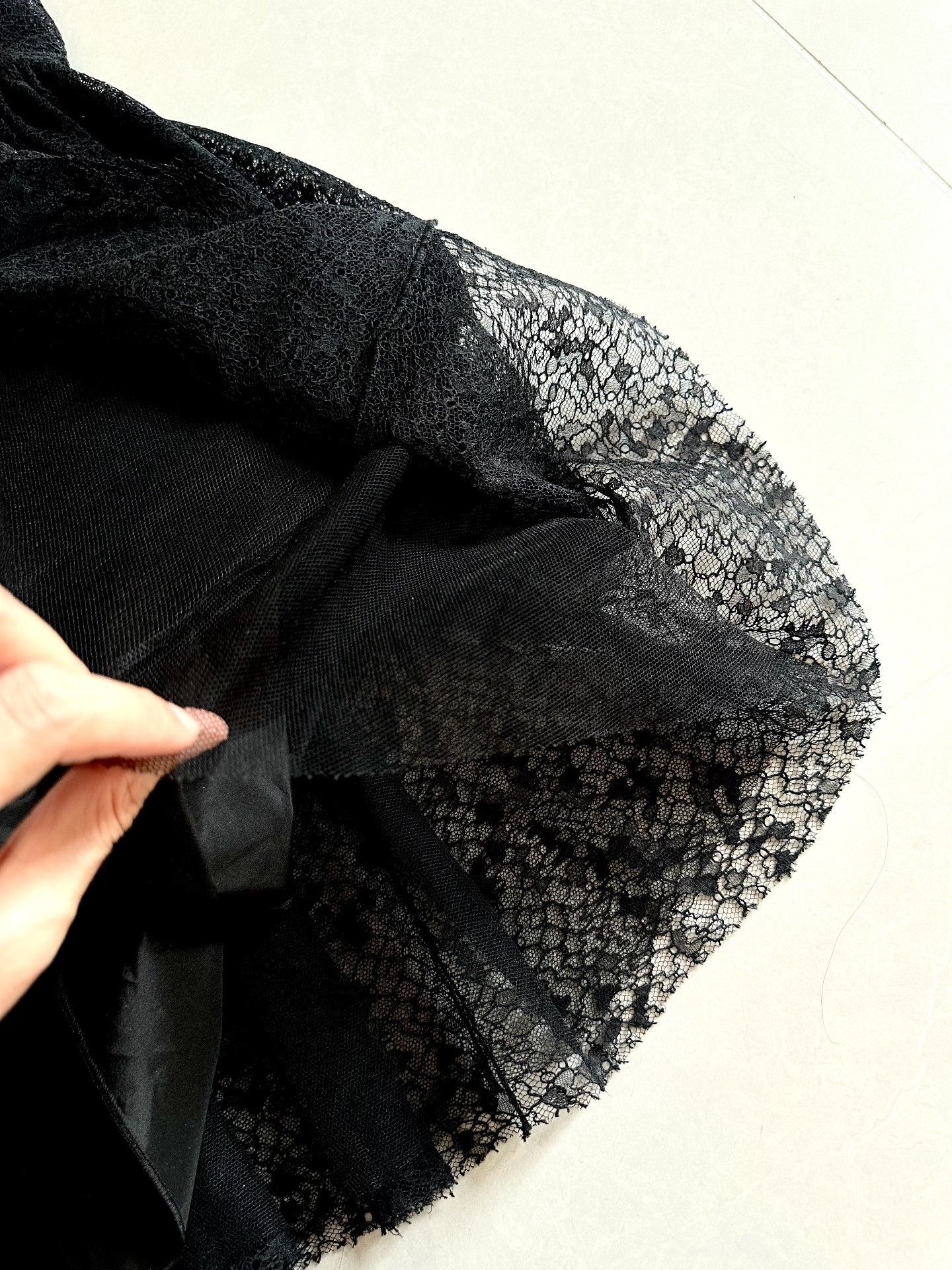 Saint Laurent Paris Saint Laurent Black Lace Beaded Collar Dress Size S / US 4 / IT 40 - 4 Thumbnail