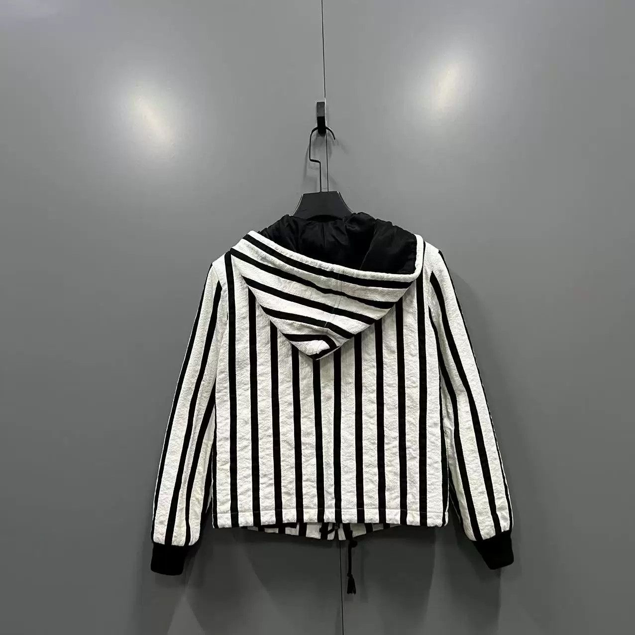 Saint Laurent Paris Saint Laurent Striped Hooded Zip Jacket Size S / US 4 / IT 40 - 2 Thumbnail