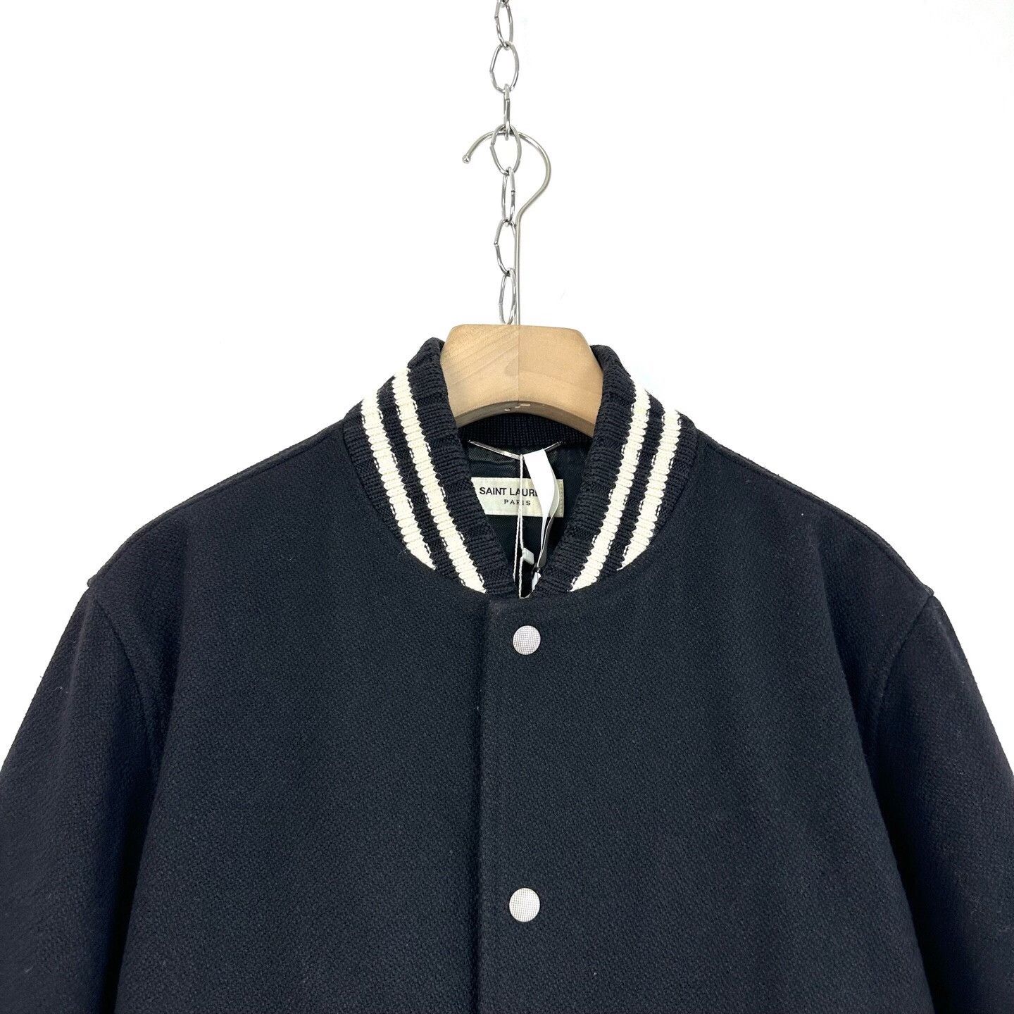 Saint Laurent Paris Saint Laurent Black Embroidered Logo Jacket Size US L / EU 52-54 / 3 - 3 Thumbnail