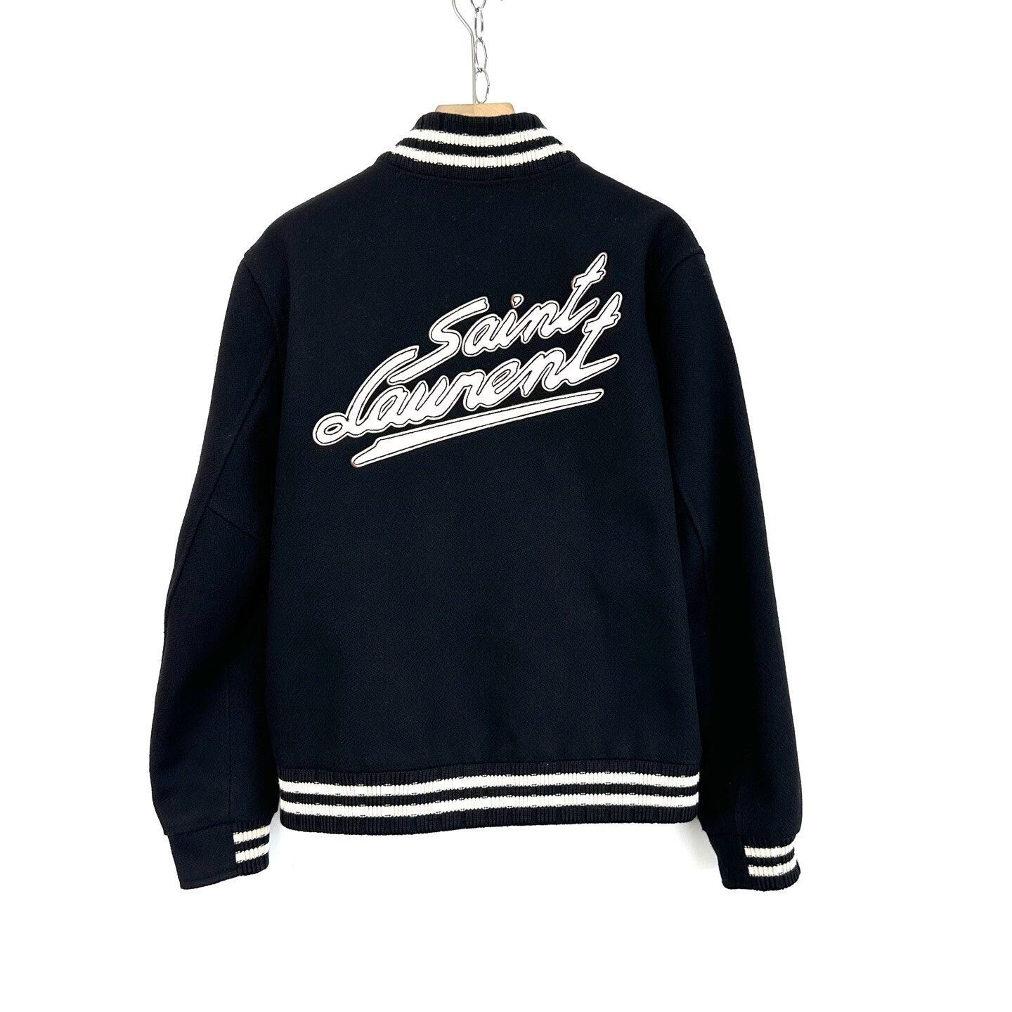 Saint Laurent Paris Saint Laurent Black Embroidered Logo Jacket Size US L / EU 52-54 / 3 - 2 Thumbnail