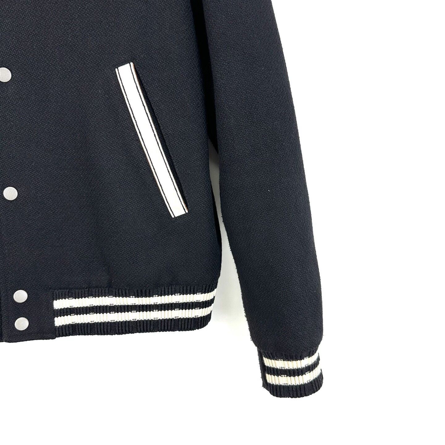 Saint Laurent Paris Saint Laurent Black Embroidered Logo Jacket Size US L / EU 52-54 / 3 - 6 Thumbnail