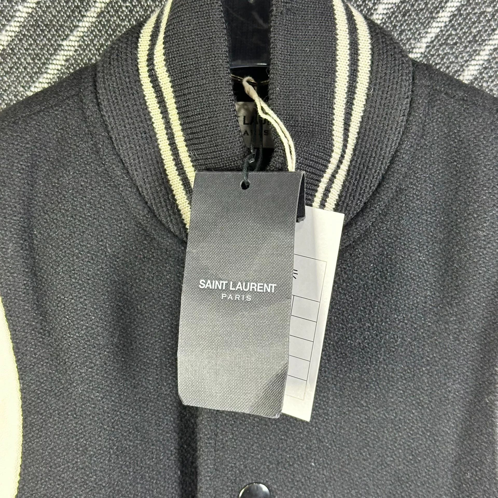 Saint Laurent Paris Saint Laurent Striped Varsity Jacket Size XS / US 0-2 / IT 36-38 - 3 Thumbnail