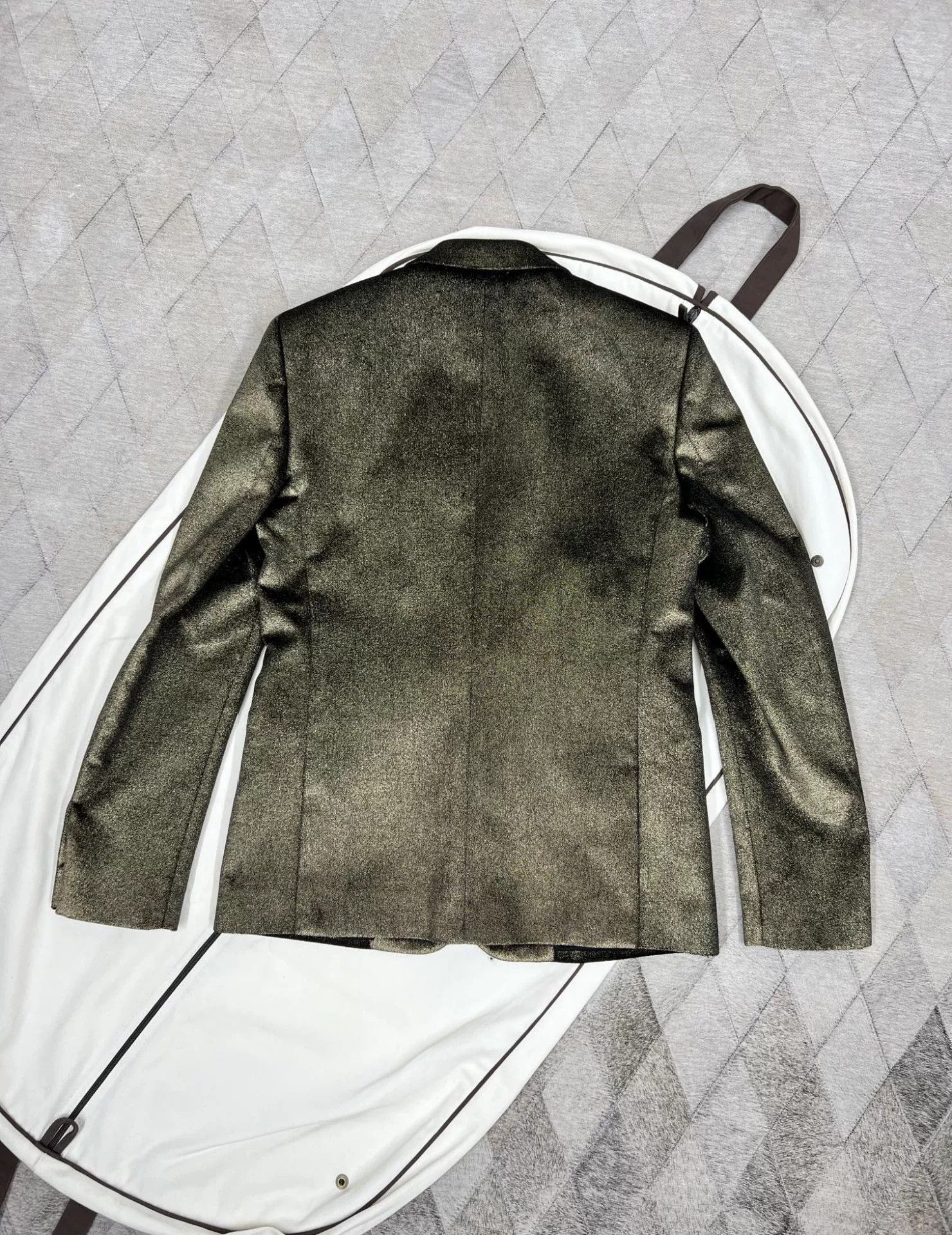 Saint Laurent Paris Saint Laurent Gold Metallic Blazer Size US S / EU 44-46 / 1 - 7 Thumbnail