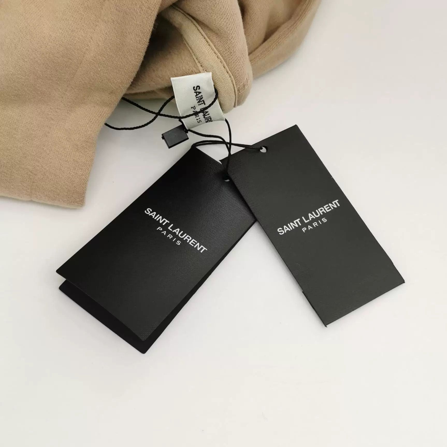Saint Laurent Paris Saint Laurent Beige Logo Hoodie XL Size US XL / EU 56 / 4 - 4 Thumbnail