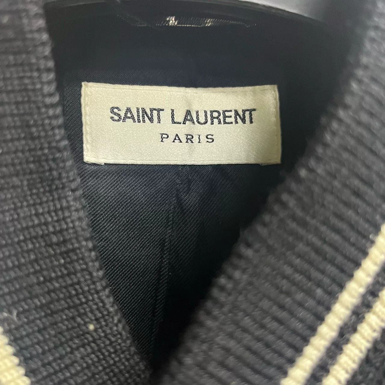 Saint Laurent Paris Saint Laurent Paris Striped Varsity Jacket Size US M / EU 48-50 / 2 - 2 Thumbnail
