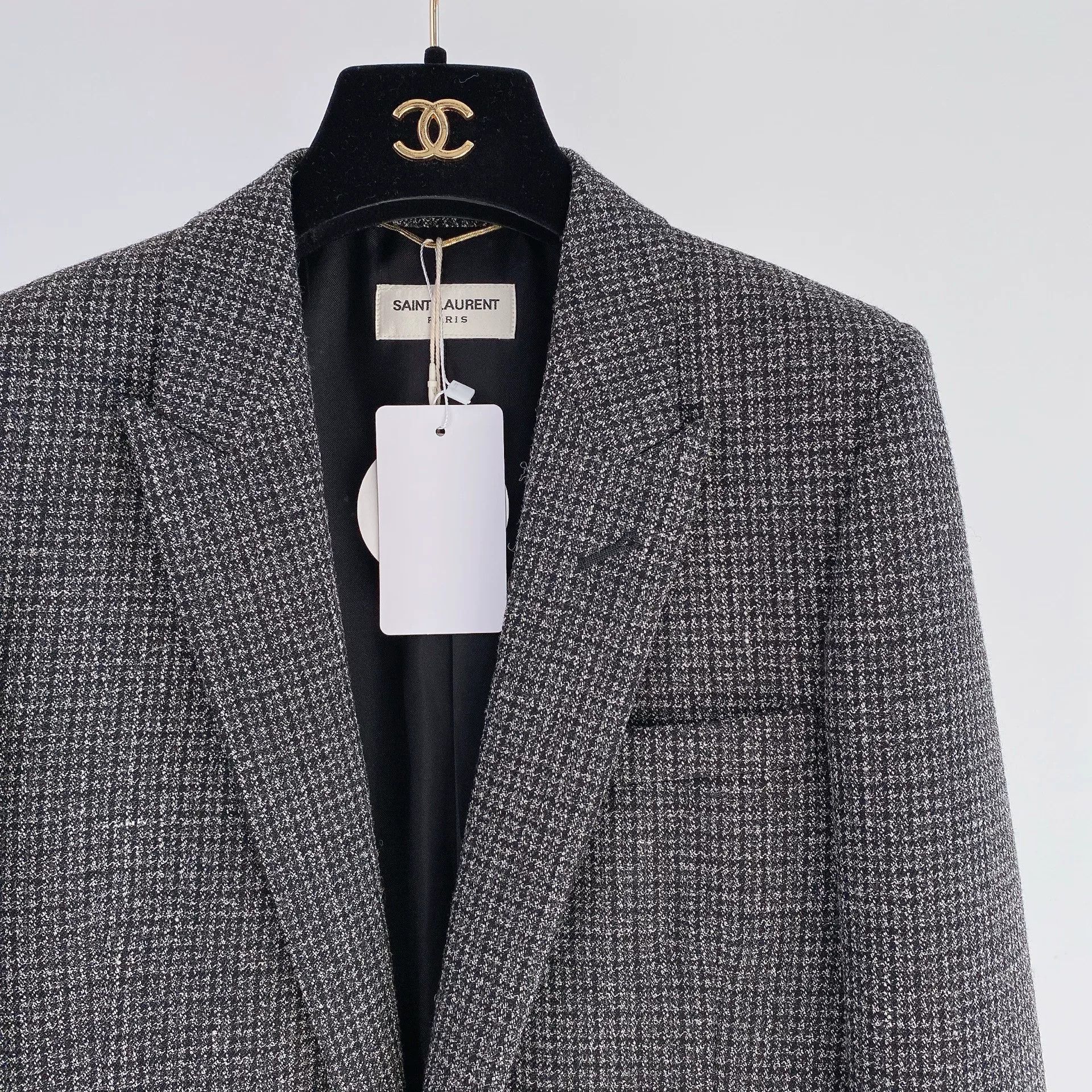 Saint Laurent Paris Saint Laurent Houndstooth Mid-Length Blazer Size XS / US 0-2 / IT 36-38 - 3 Thumbnail