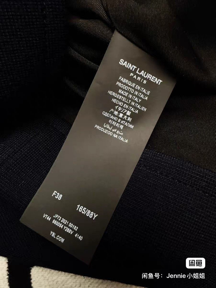 Saint Laurent Paris Saint Laurent Dark Blue Double-Breasted Blazer Size S / US 4 / IT 40 - 4 Thumbnail