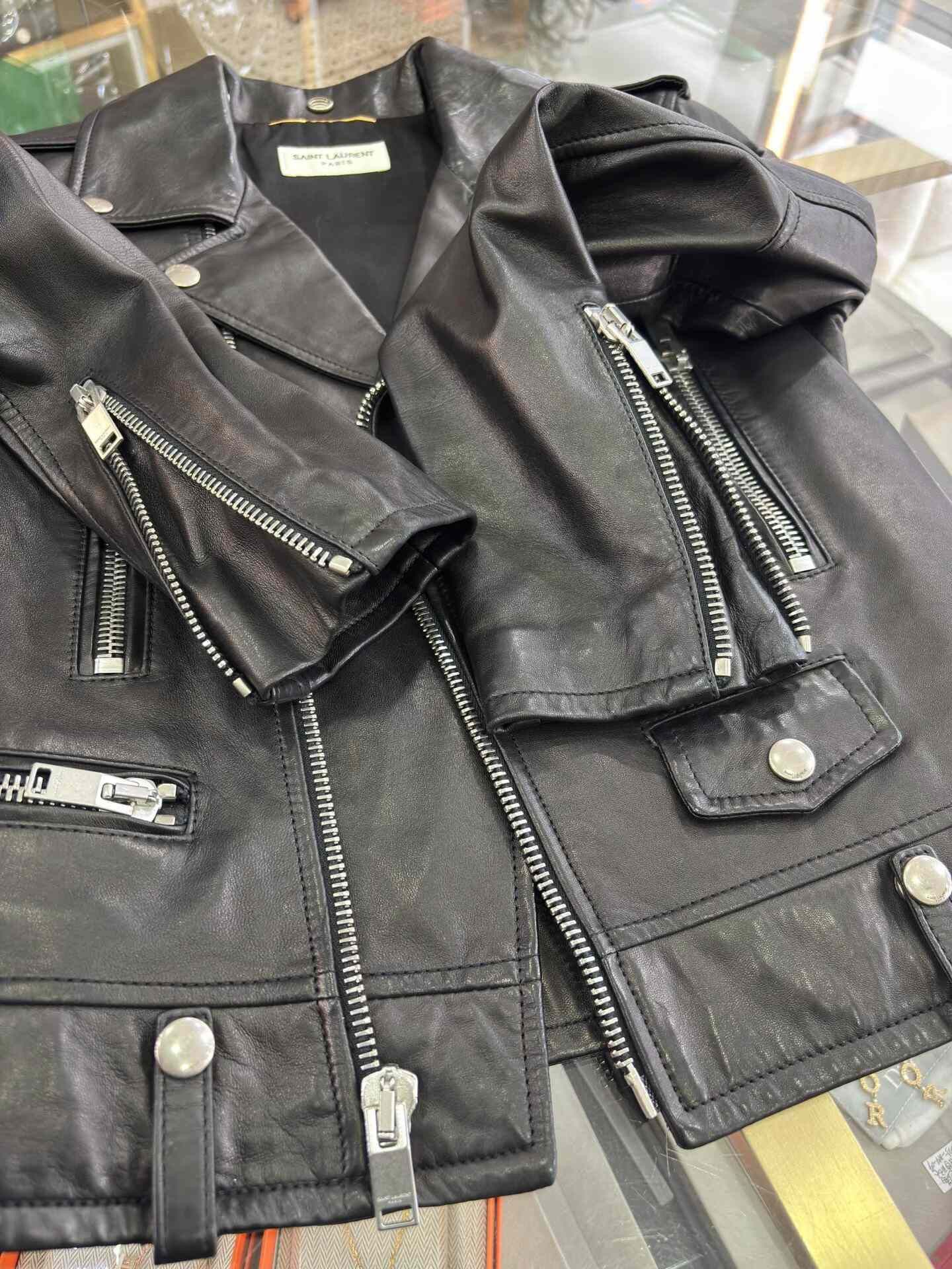 Saint Laurent Paris Saint Laurent Leather Biker Jacket Size XS / US 0-2 / IT 36-38 - 9 Thumbnail