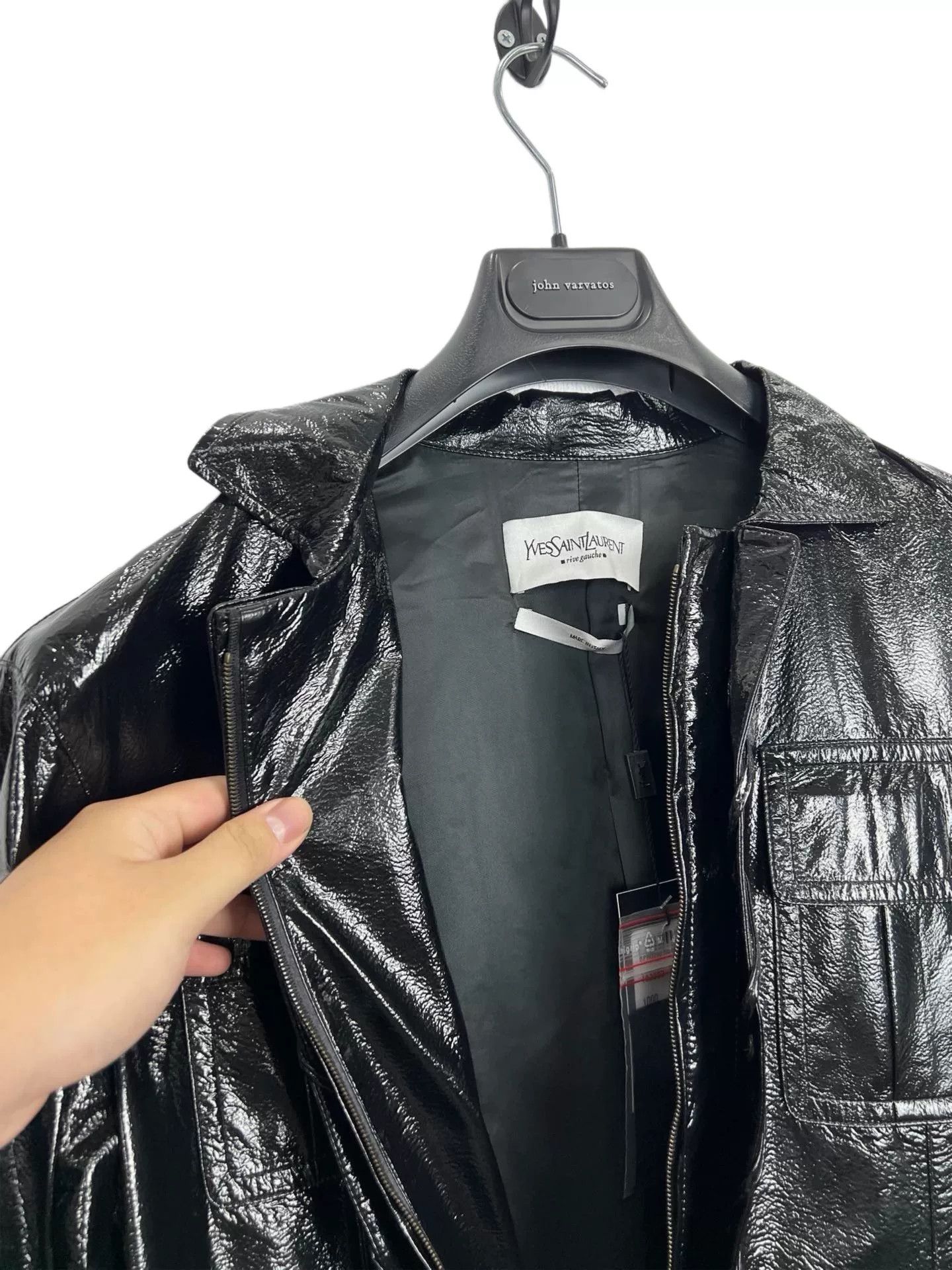 Saint Laurent Paris Yves Saint Laurent Black PU Leather Jacket Size M / US 6-8 / IT 42-44 - 5 Thumbnail