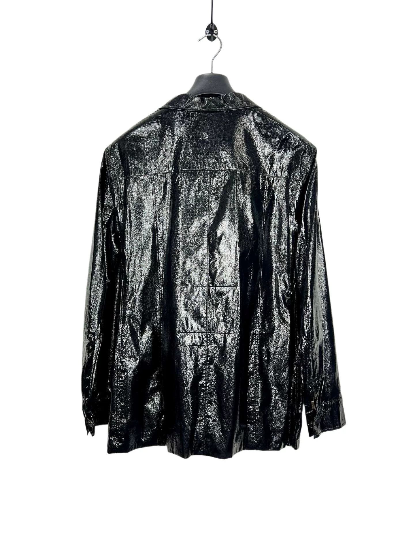 Saint Laurent Paris Yves Saint Laurent Black PU Leather Jacket Size M / US 6-8 / IT 42-44 - 3 Thumbnail