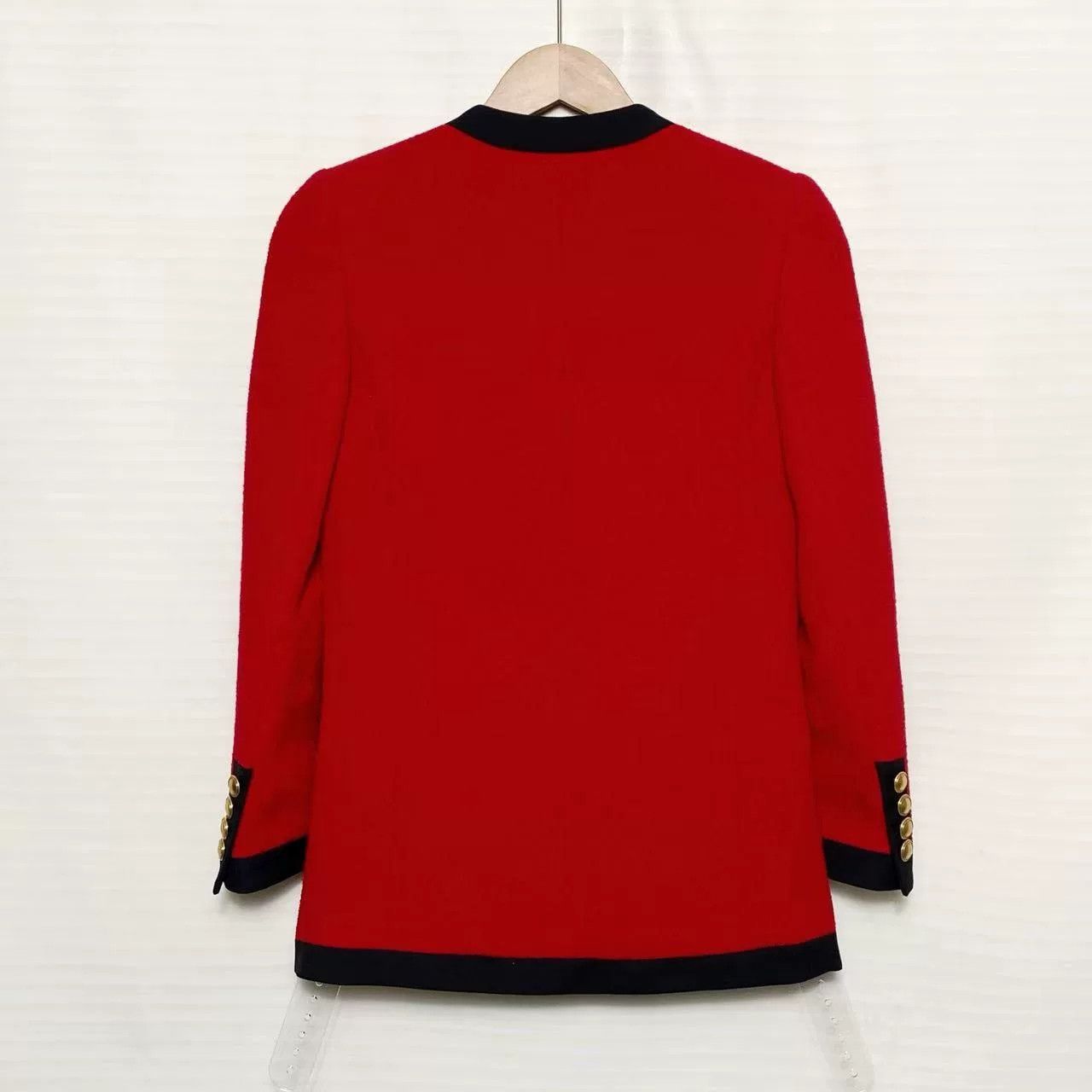 Saint Laurent Paris Saint Laurent FW21 Red Blazer Jacket Size XS / US 0-2 / IT 36-38 - 2 Thumbnail