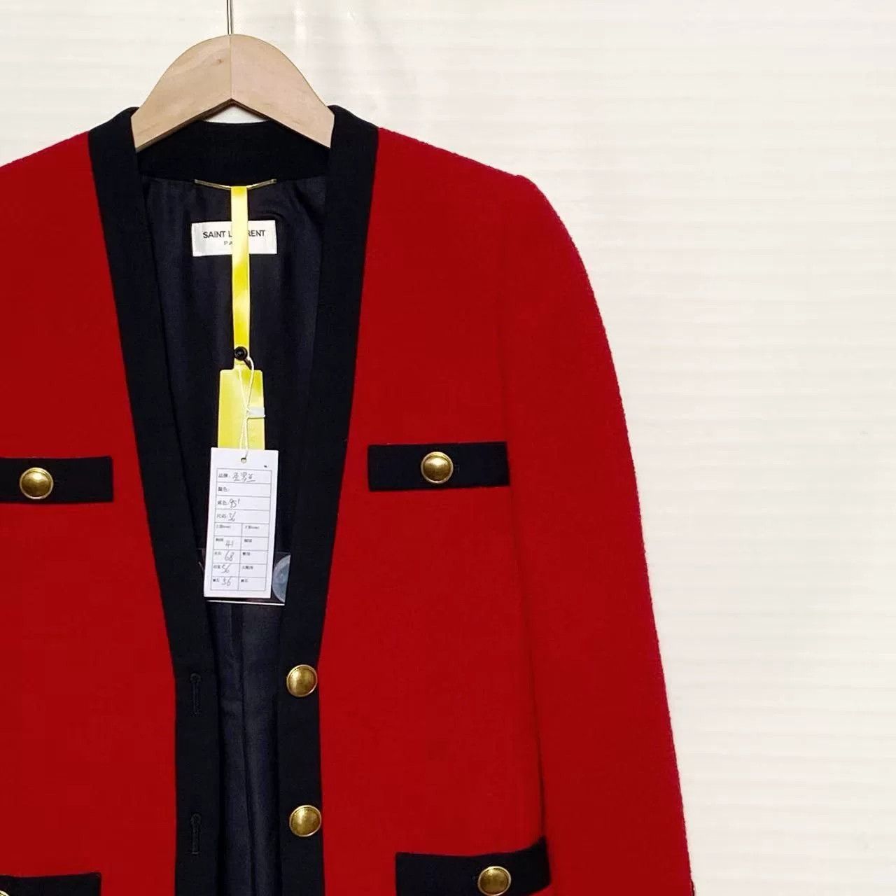 Saint Laurent Paris Saint Laurent FW21 Red Blazer Jacket Size XS / US 0-2 / IT 36-38 - 3 Thumbnail