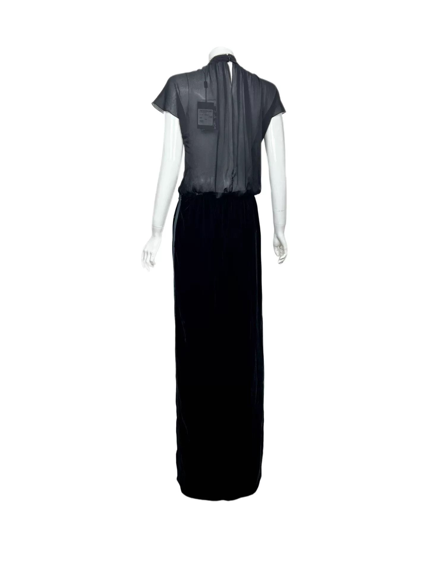 Saint Laurent Paris Yves Saint Laurent Velvet Sheer Dress Size M / US 6-8 / IT 42-44 - 4 Thumbnail