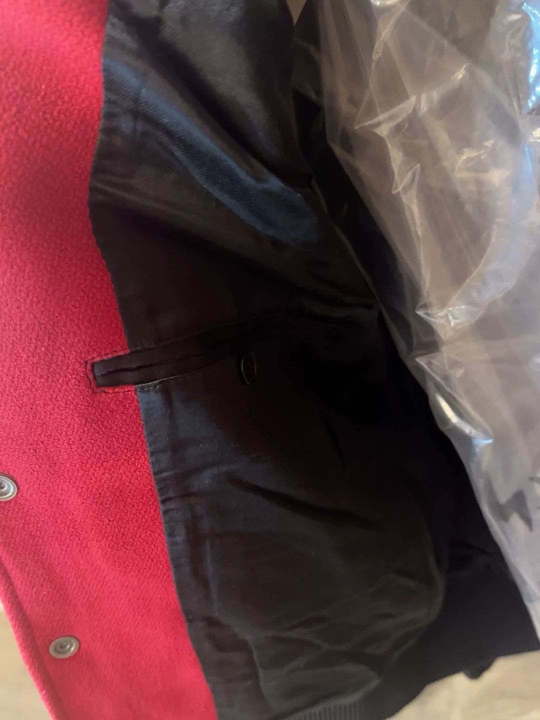 Saint Laurent Paris Saint Laurent Heaven Red Black Varsity Jacket Size US M / EU 48-50 / 2 - 3 Thumbnail