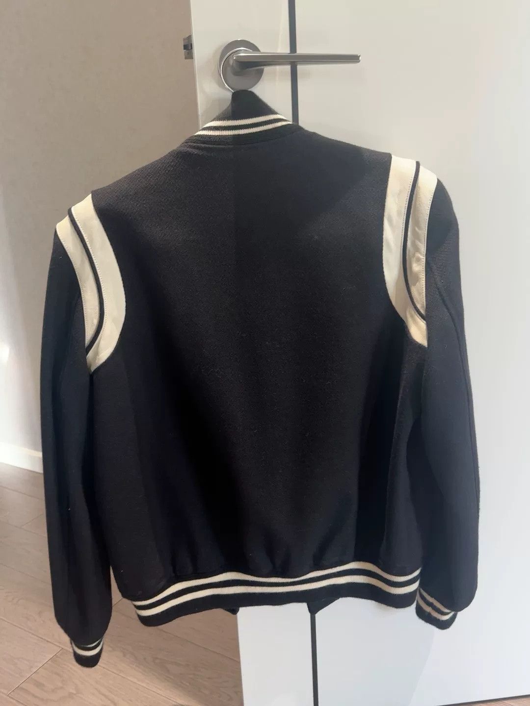 Saint Laurent Paris Saint Laurent Black White Baseball Jacket Size US M / EU 48-50 / 2 - 4 Thumbnail