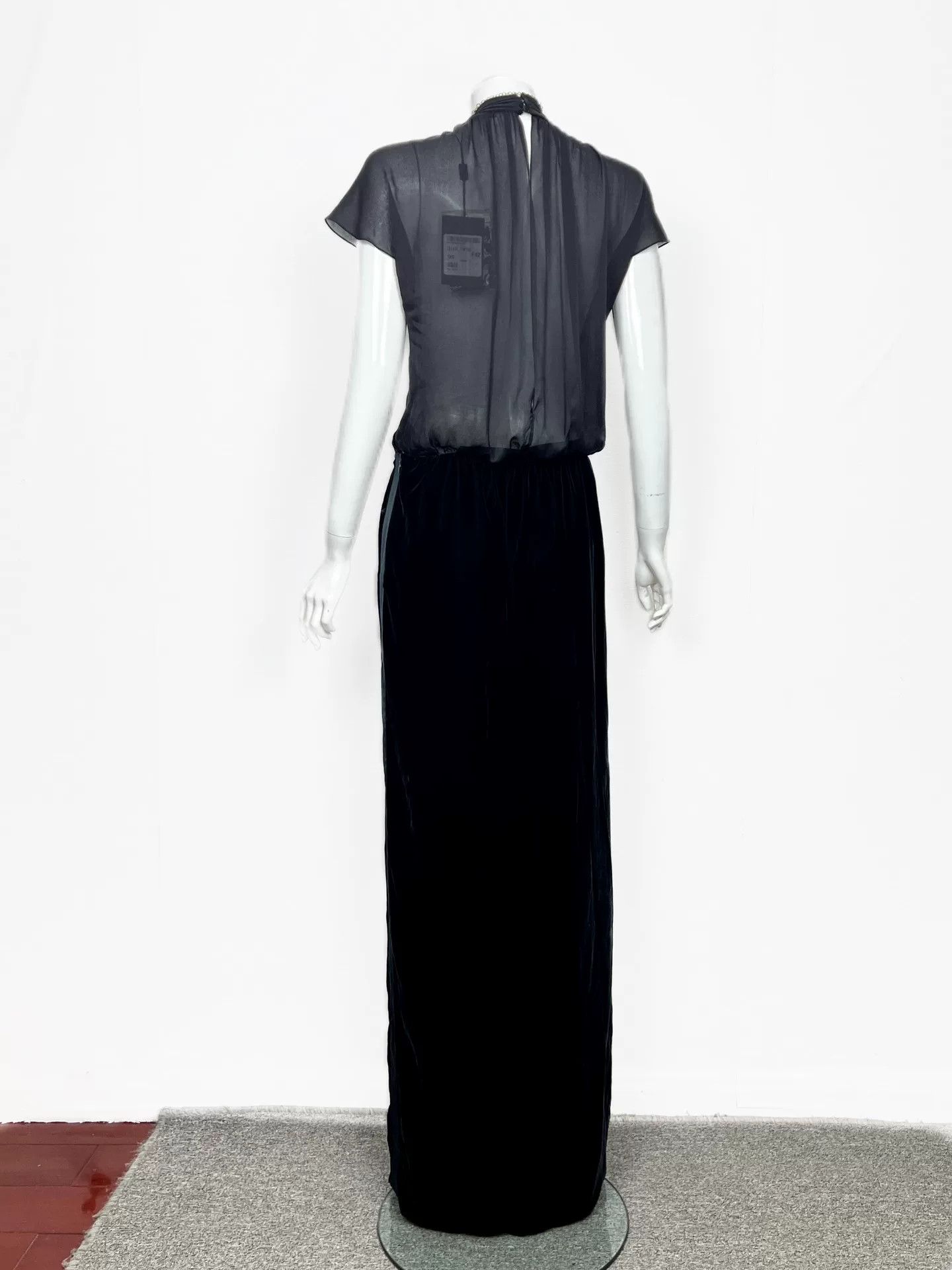 Saint Laurent Paris YSL Velvet Silk Evening Dress Size M / US 6-8 / IT 42-44 - 4 Thumbnail