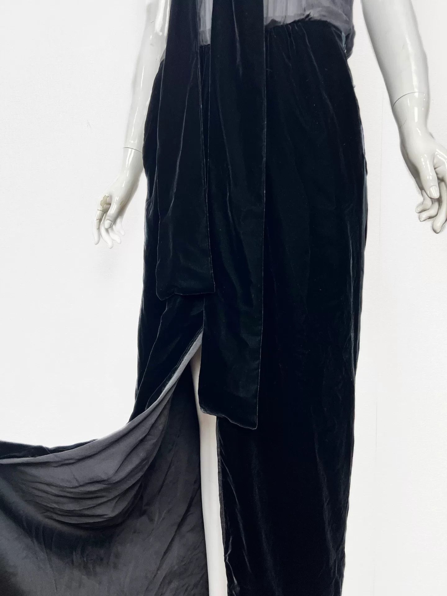 Saint Laurent Paris YSL Velvet Silk Evening Dress Size M / US 6-8 / IT 42-44 - 5 Thumbnail