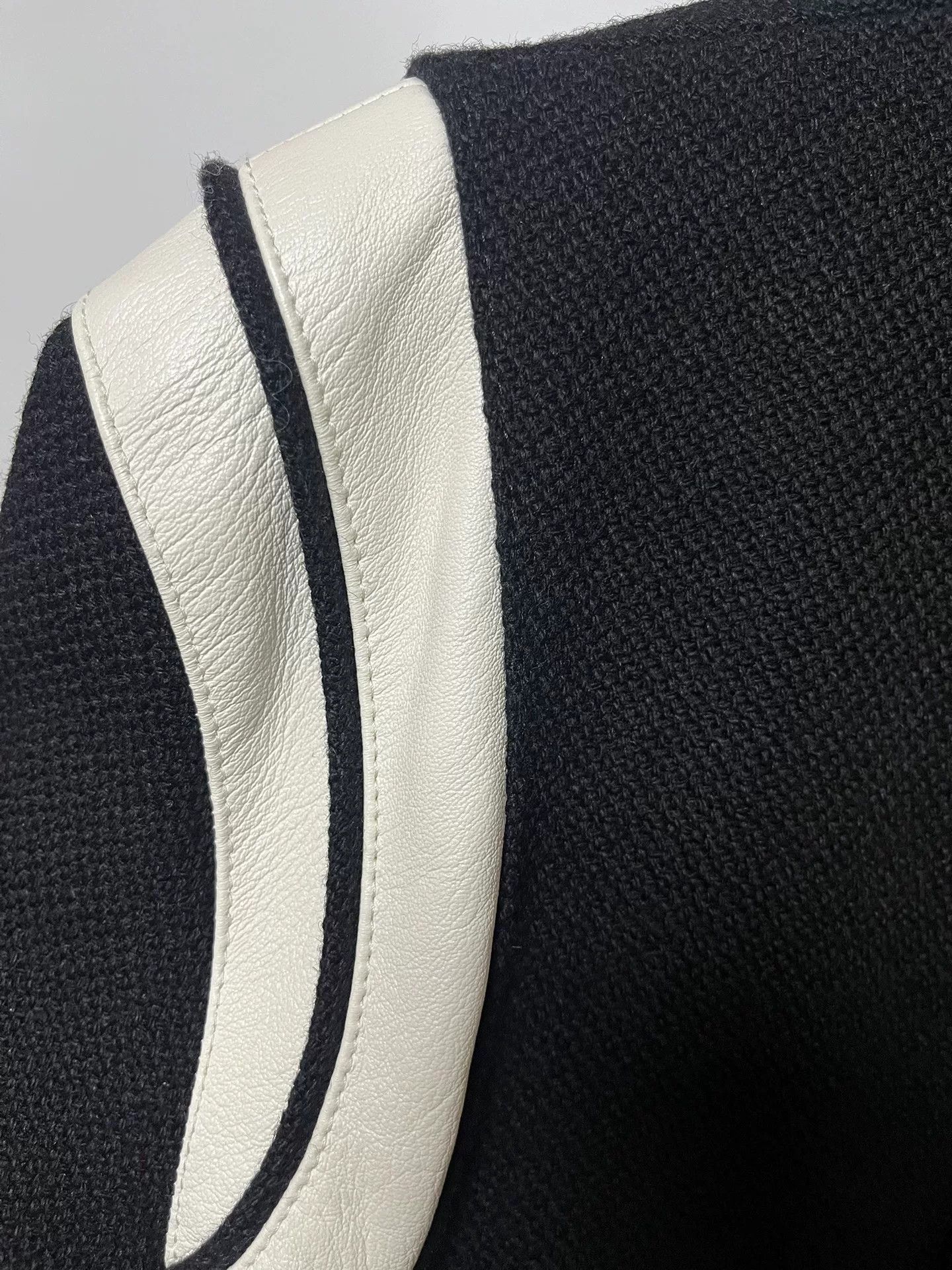 Saint Laurent Paris Saint Laurent 22FW Black White Varsity Jacket Size US M / EU 48-50 / 2 - 3 Thumbnail