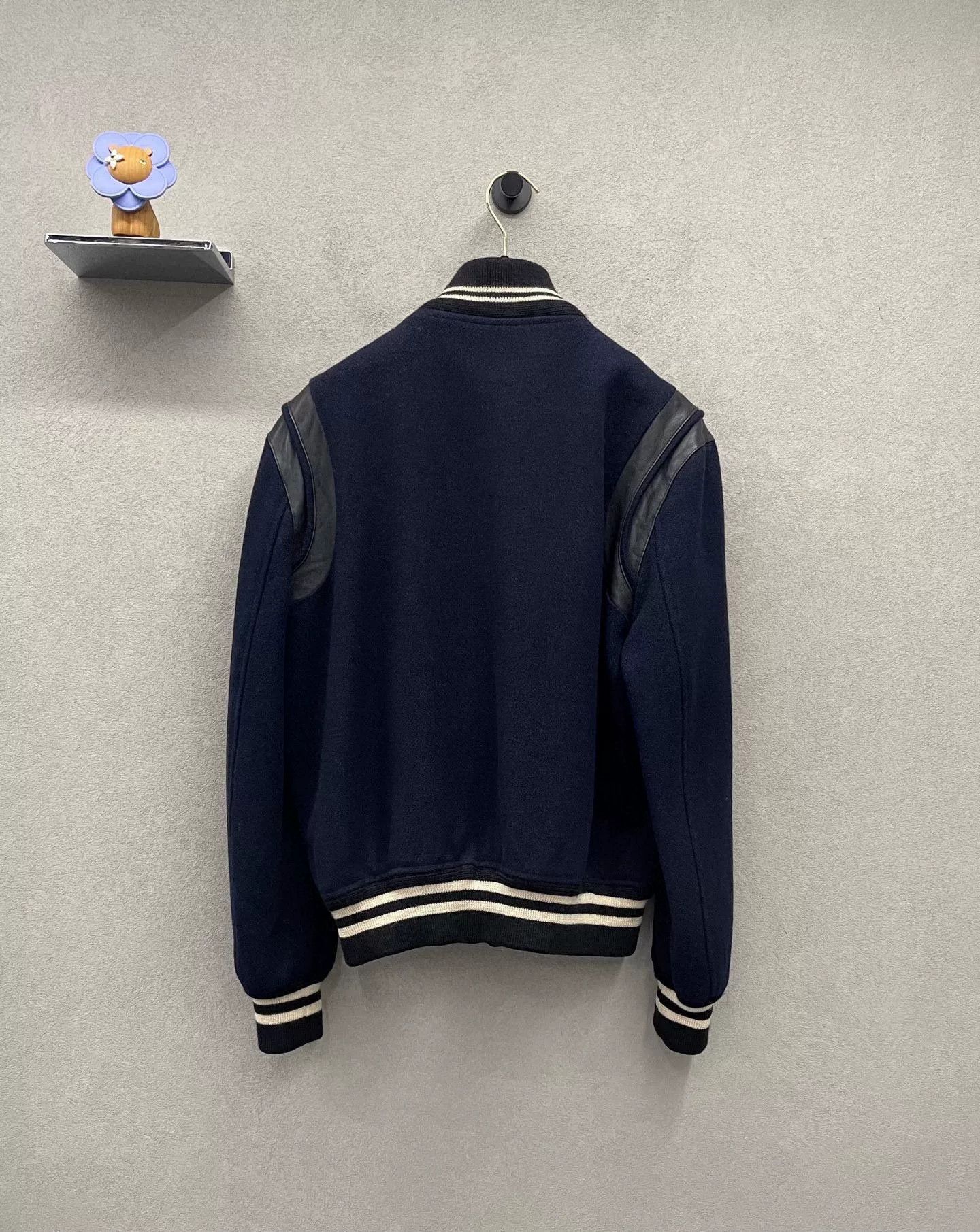 Saint Laurent Paris Saint Laurent Dark Blue Varsity Jacket Size US S / EU 44-46 / 1 - 2 Thumbnail