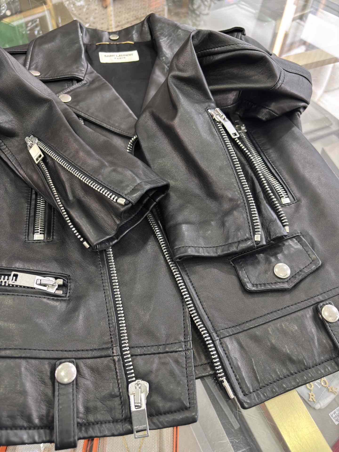 Saint Laurent Paris YSL Saint Laurent 2018FW Sheepskin Biker Jacket Size XS / US 0-2 / IT 36-38 - 6 Thumbnail