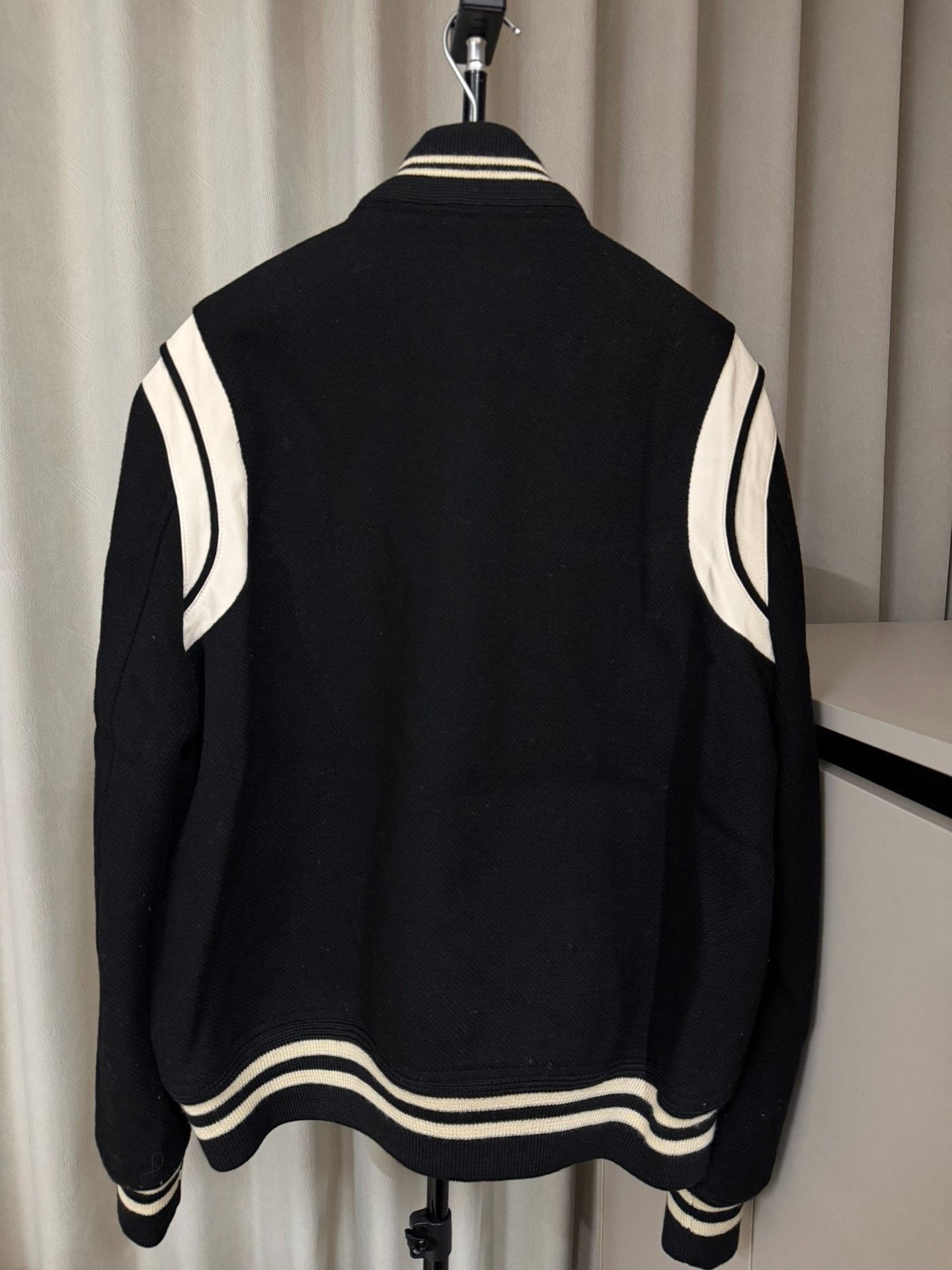 Saint Laurent Paris Saint Laurent 14FW Black White Baseball Jacket Size US L / EU 52-54 / 3 - 2 Thumbnail