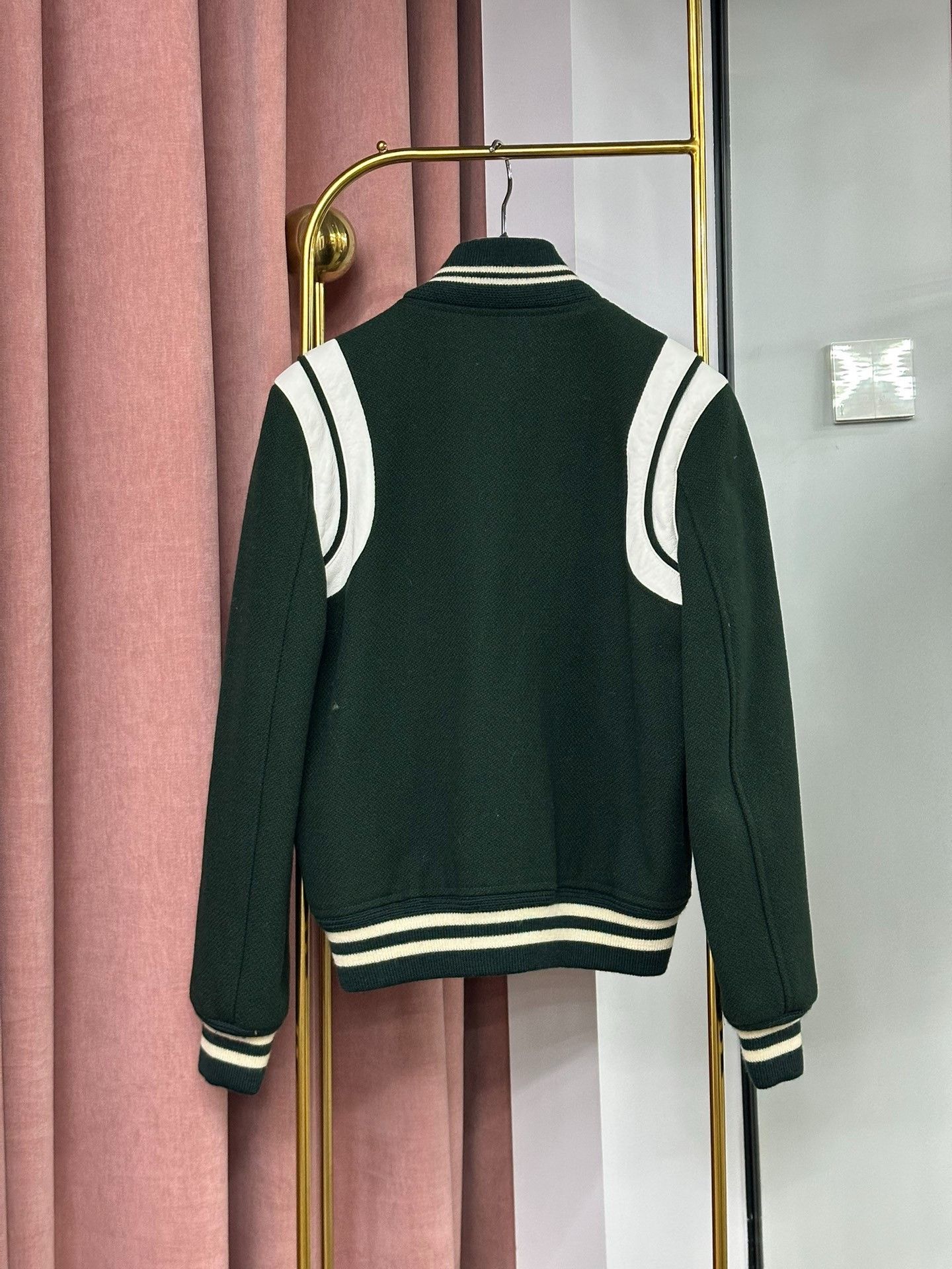 Saint Laurent Paris Saint Laurent YSL Green Baseball Jacket Size XS / US 0-2 / IT 36-38 - 3 Thumbnail
