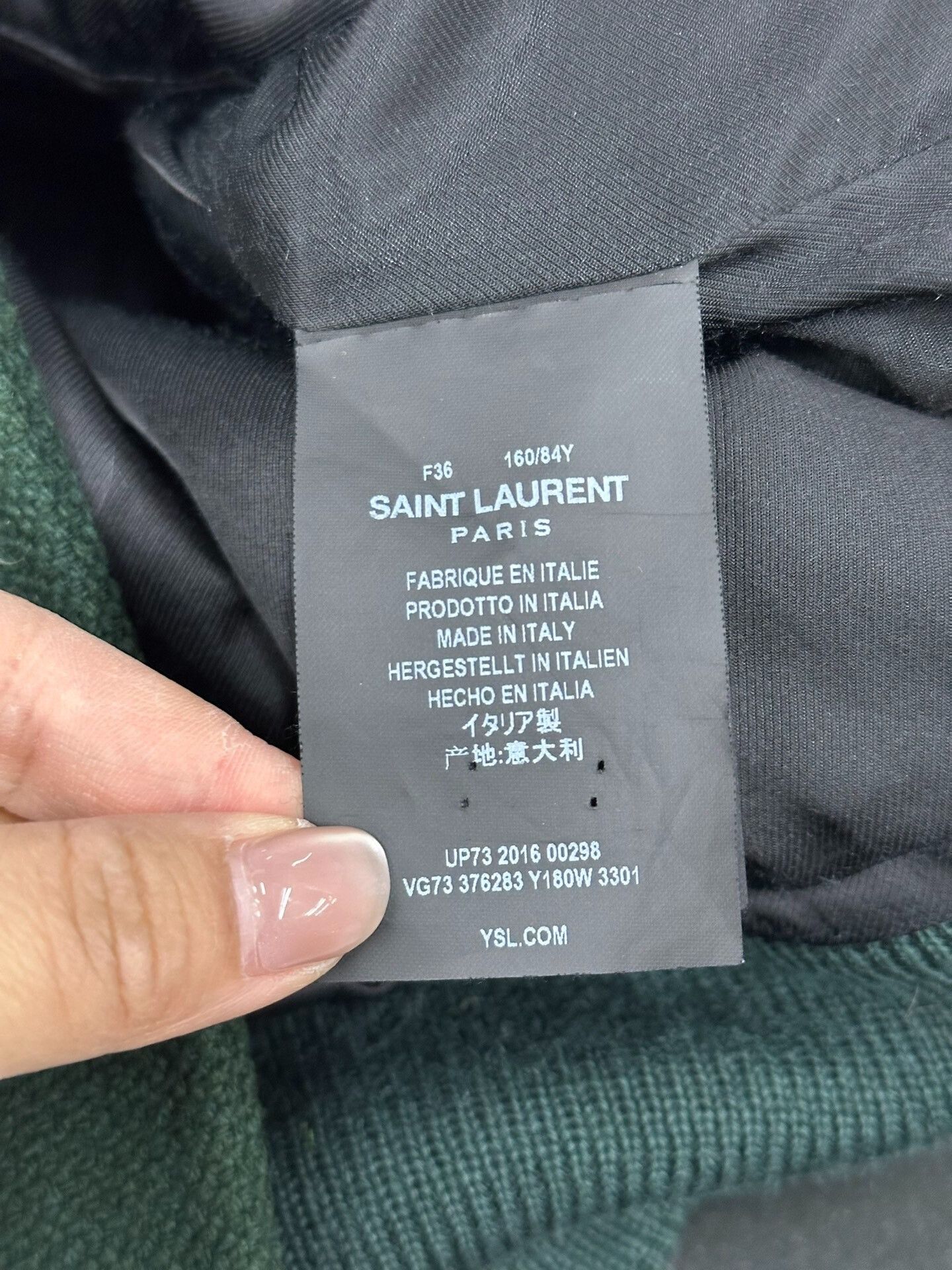 Saint Laurent Paris Saint Laurent YSL Green Baseball Jacket Size XS / US 0-2 / IT 36-38 - 5 Thumbnail