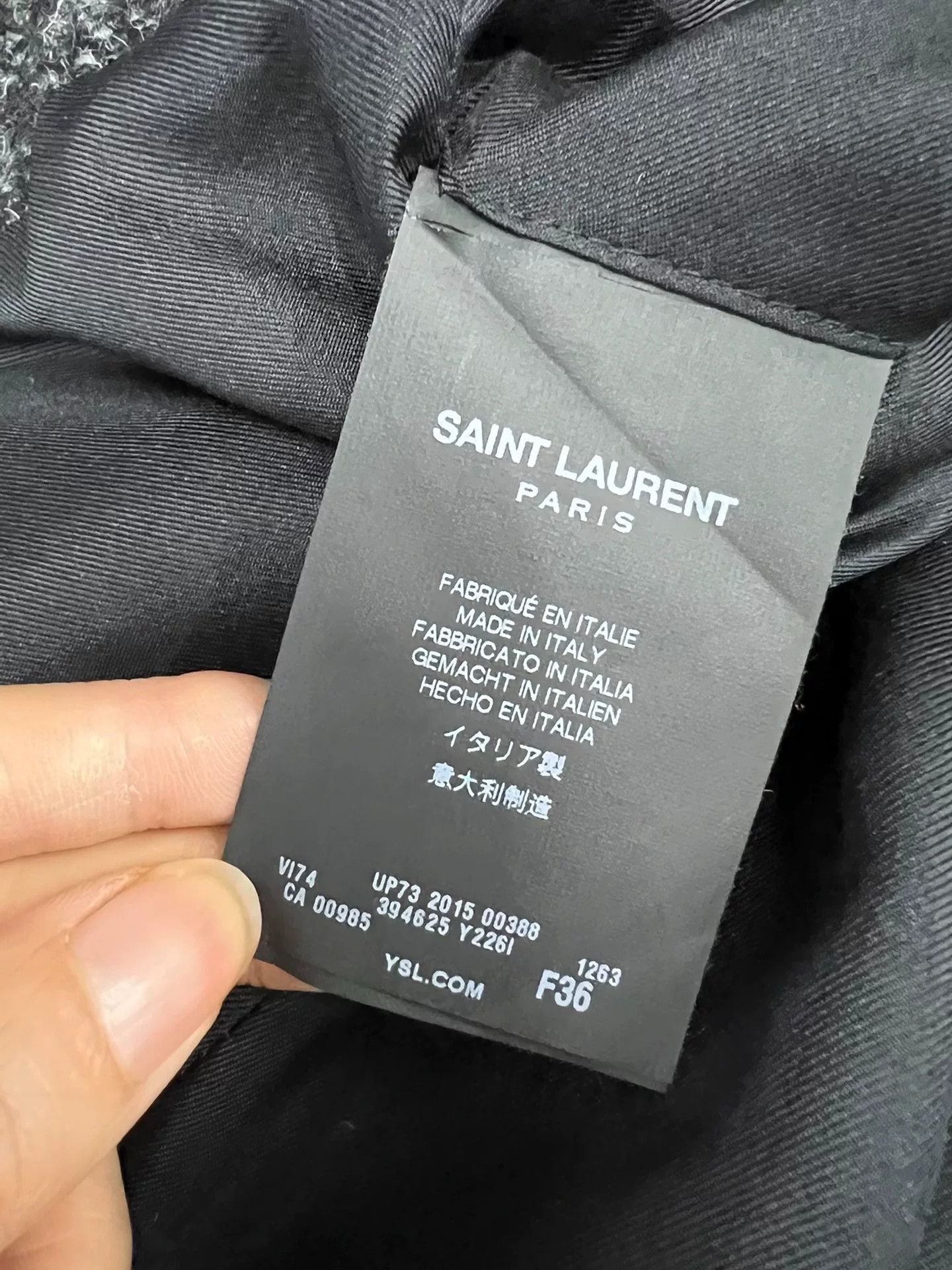 Saint Laurent Paris Saint Laurent Gray Checkered Wool Blazer Size XS / US 0-2 / IT 36-38 - 6 Thumbnail